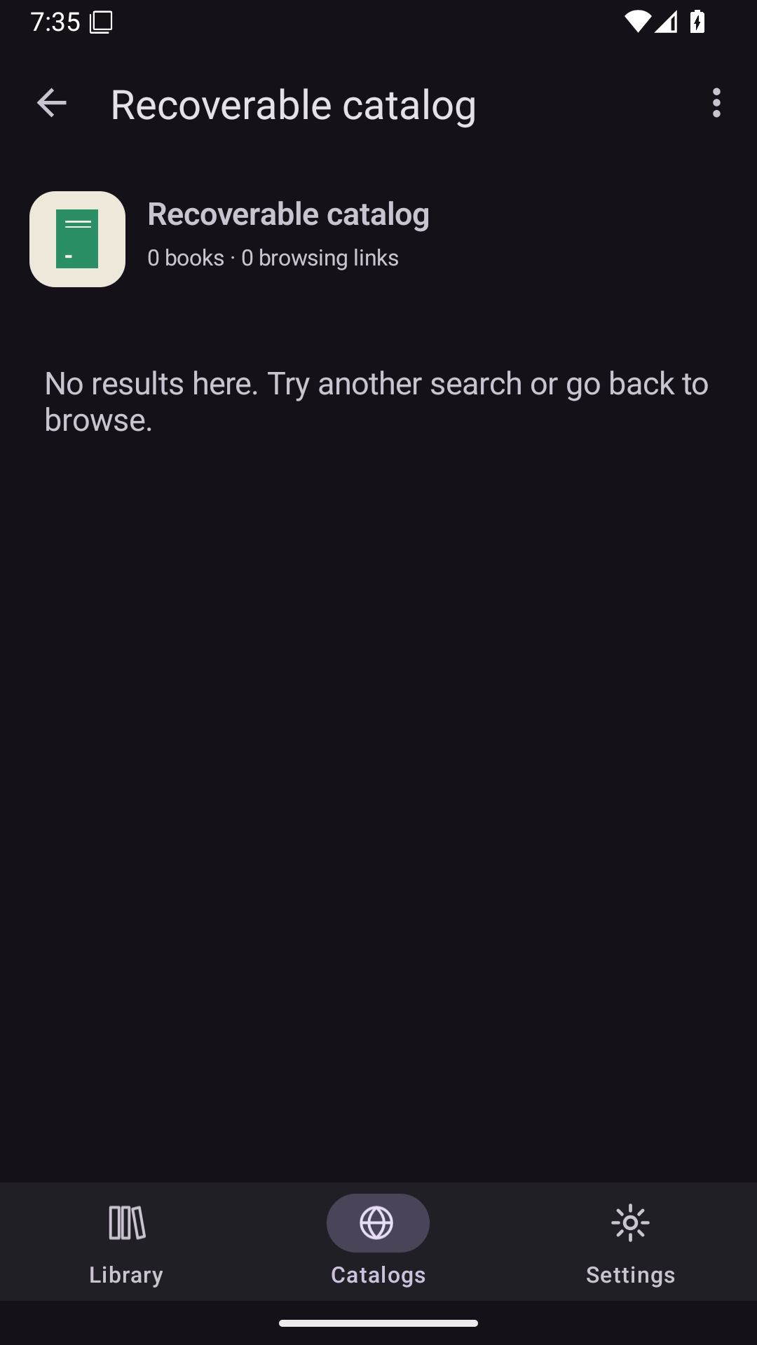 Catalog Recovered, Android Android