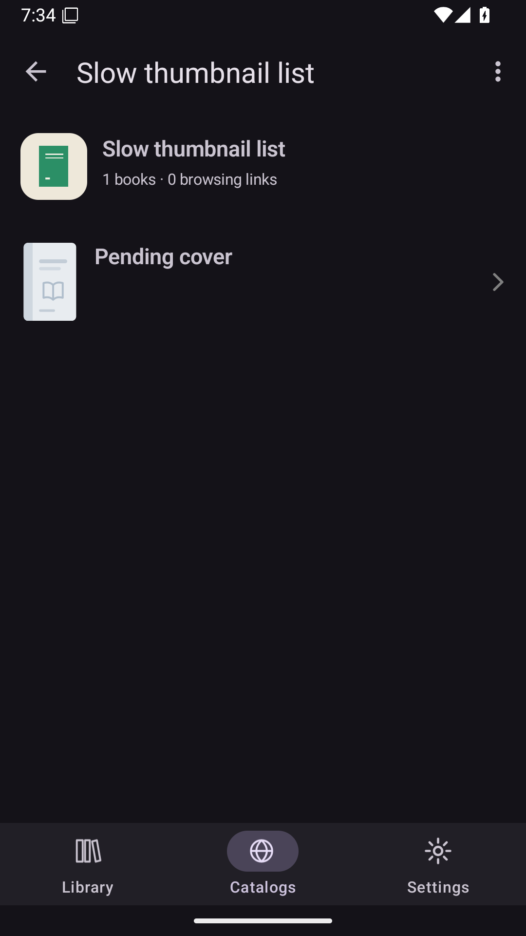 Pending Thumbnail, Android Android