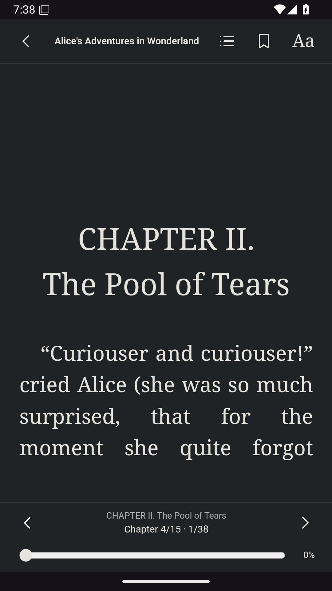 Reader Lazy Section, Android Android