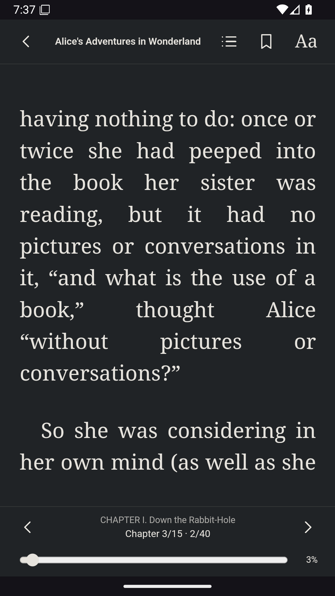 Reader Safe Area Next Page, Android Android