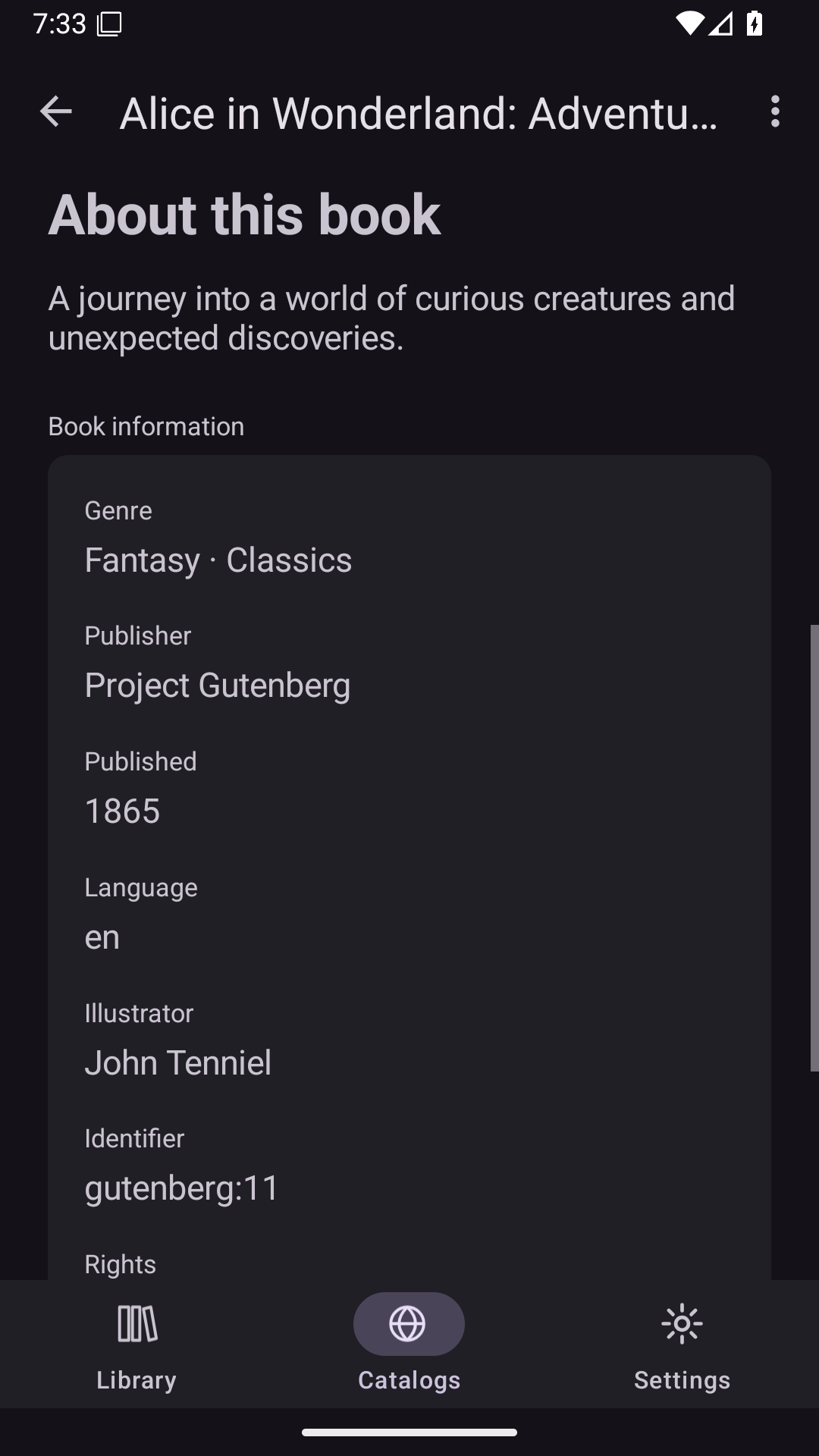 Remote Book Metadata, Android Android