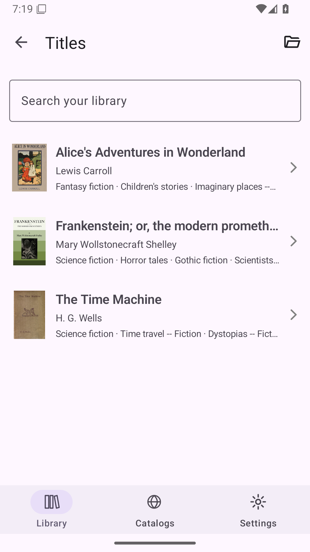 Library, Android Android