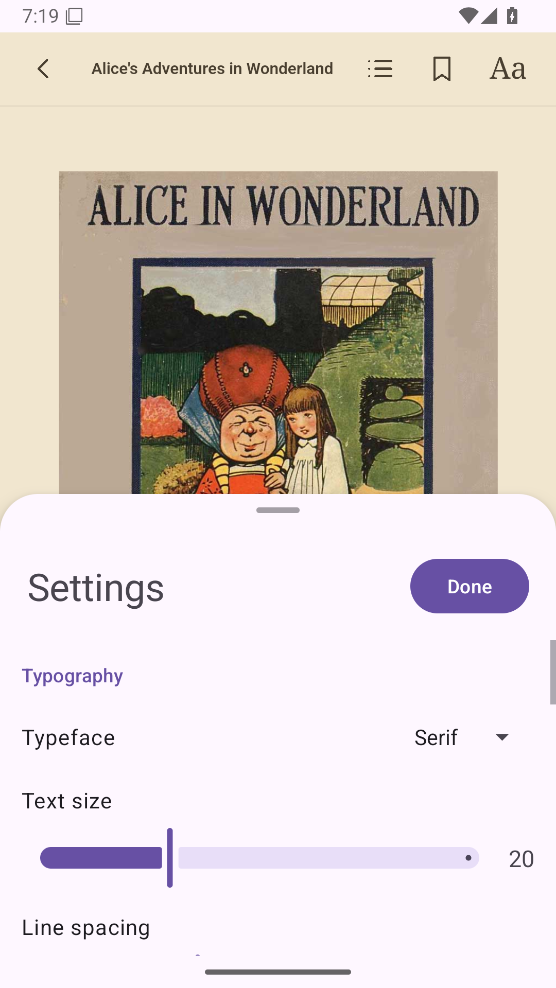 Settings, Android Android