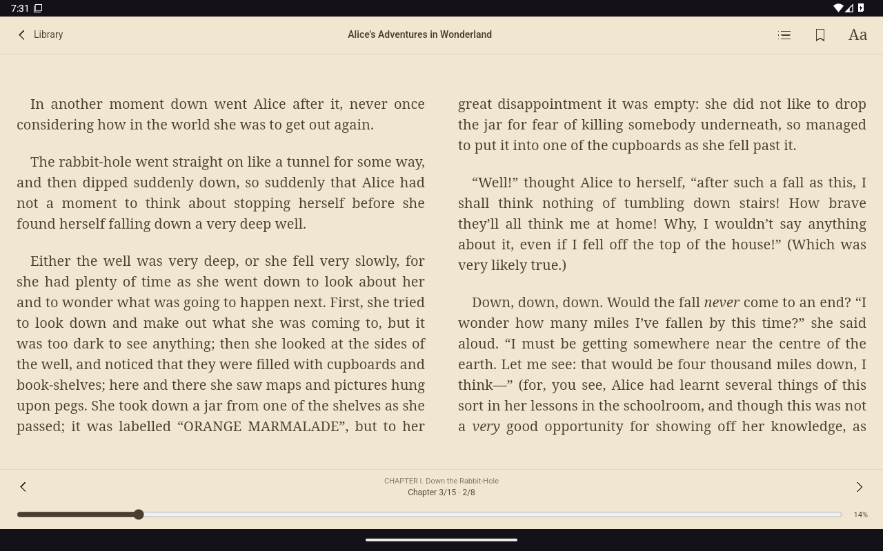 Acquired Reader, Android Tablet