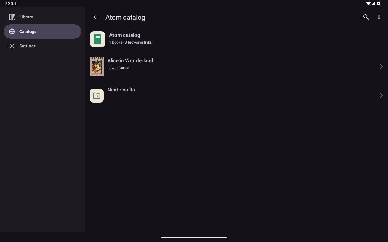 Catalog Atom Cover, Android Tablet