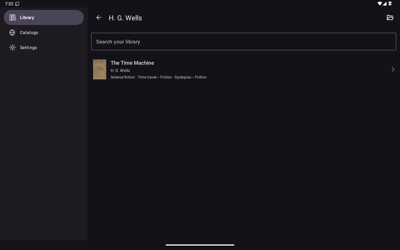 Library Author Books, Android Tablet