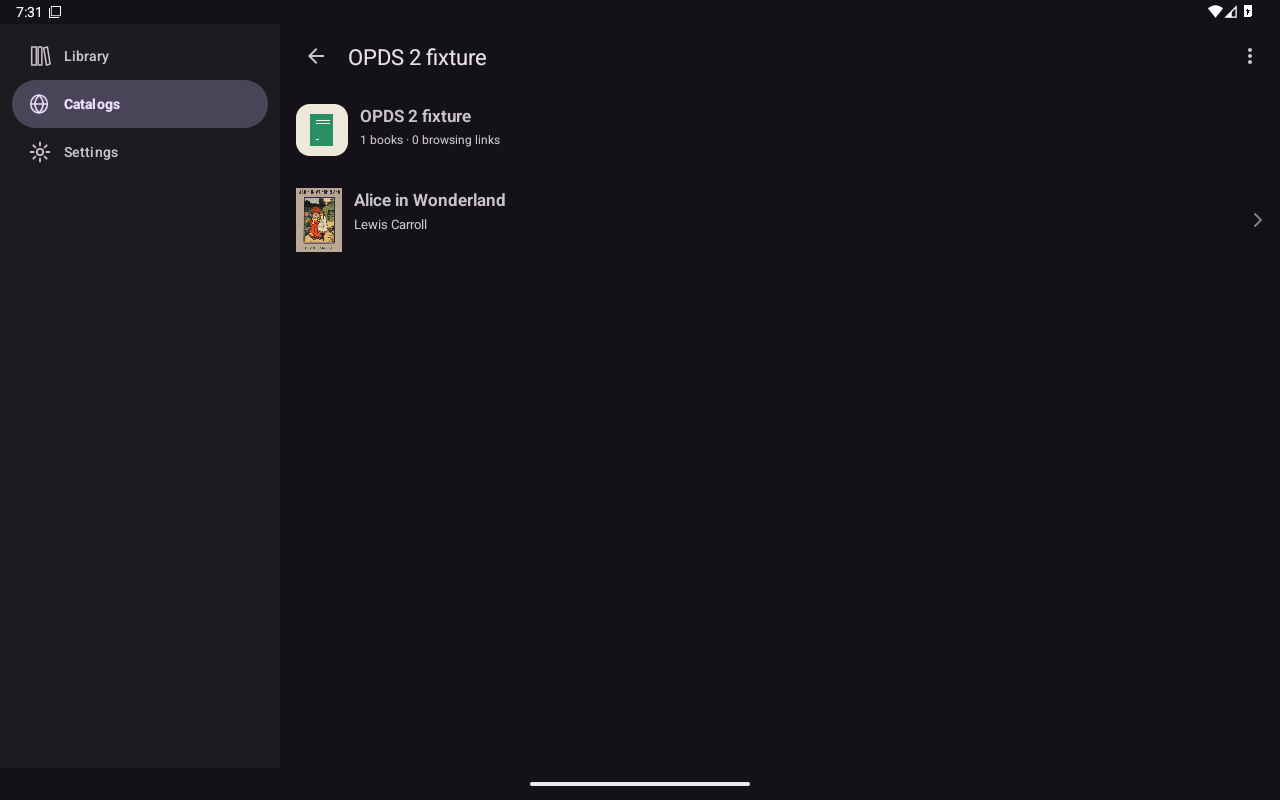 Opds2, Android Tablet