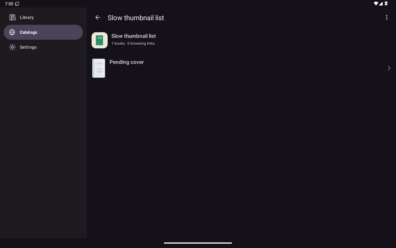 Pending Thumbnail, Android Tablet