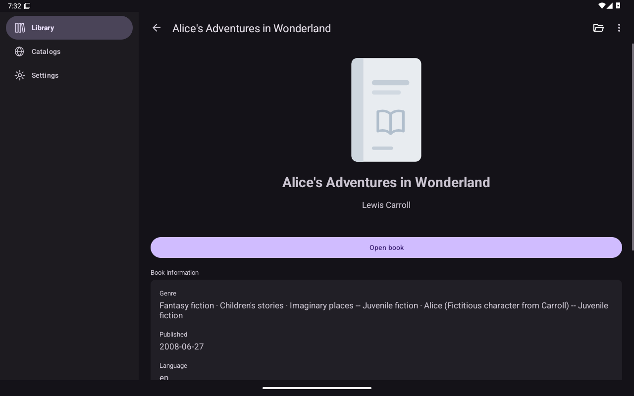 Persistence Chapter Search, Android Tablet