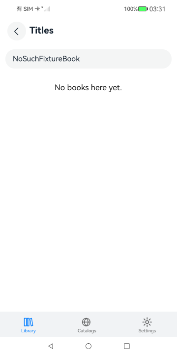 Library Empty Search, HarmonyOS ArkUI