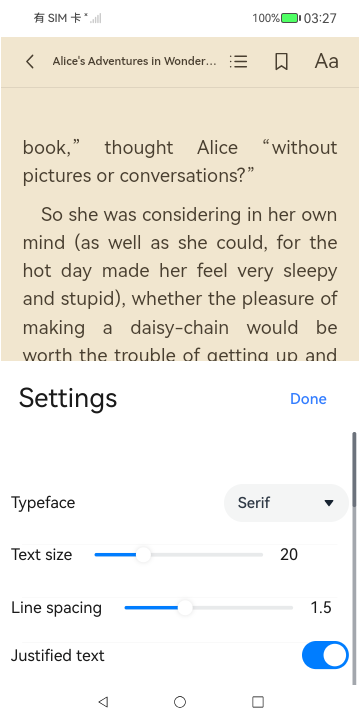 Reader Typography, HarmonyOS ArkUI