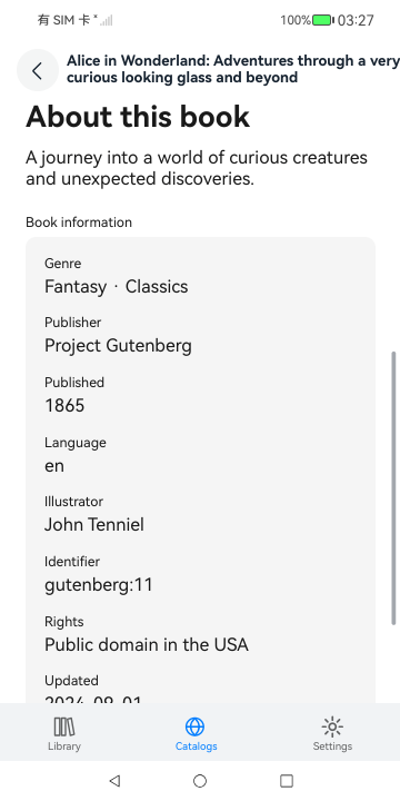 Remote Book Metadata, HarmonyOS ArkUI