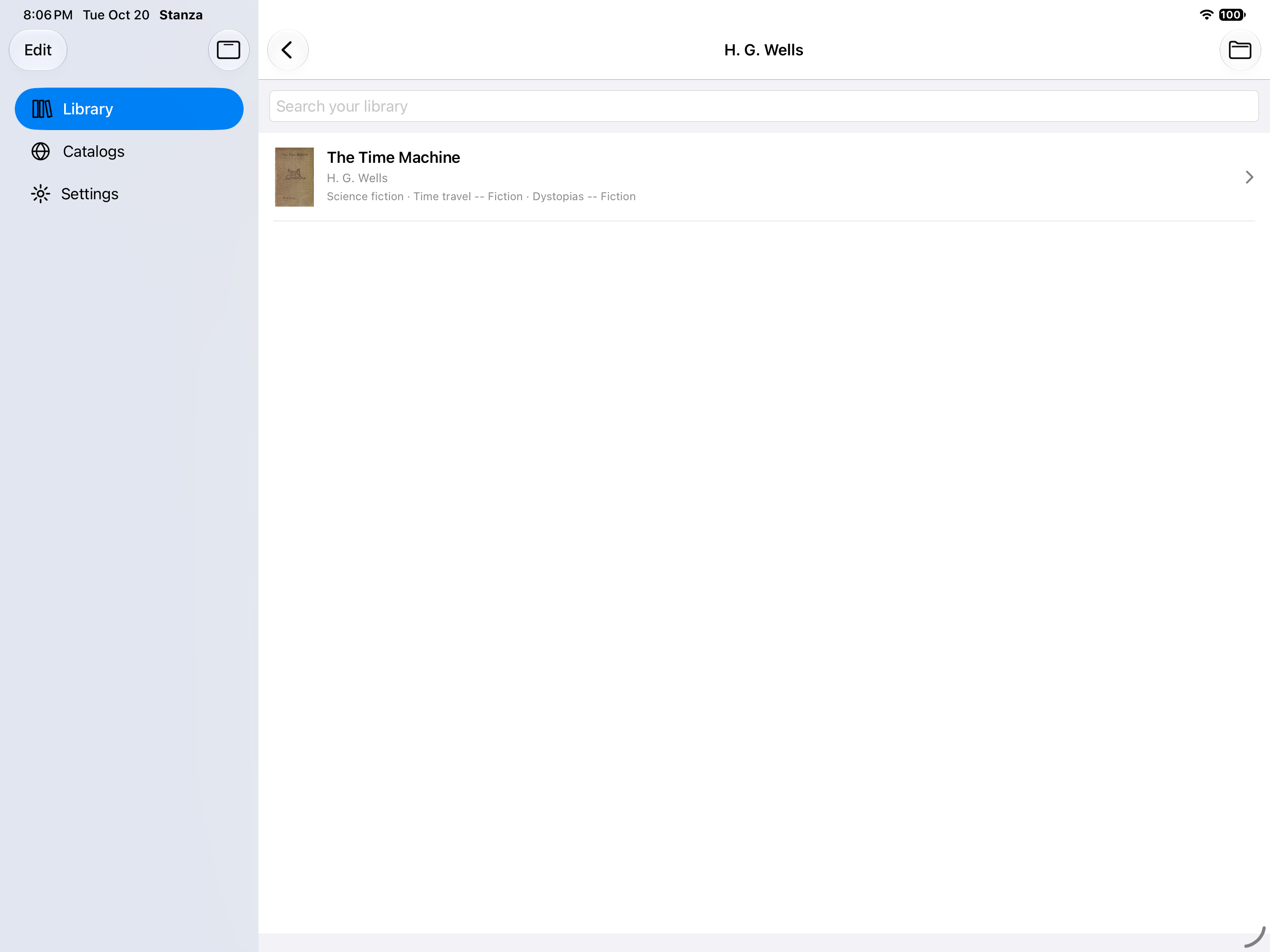 Library Author Books, iOS iPad