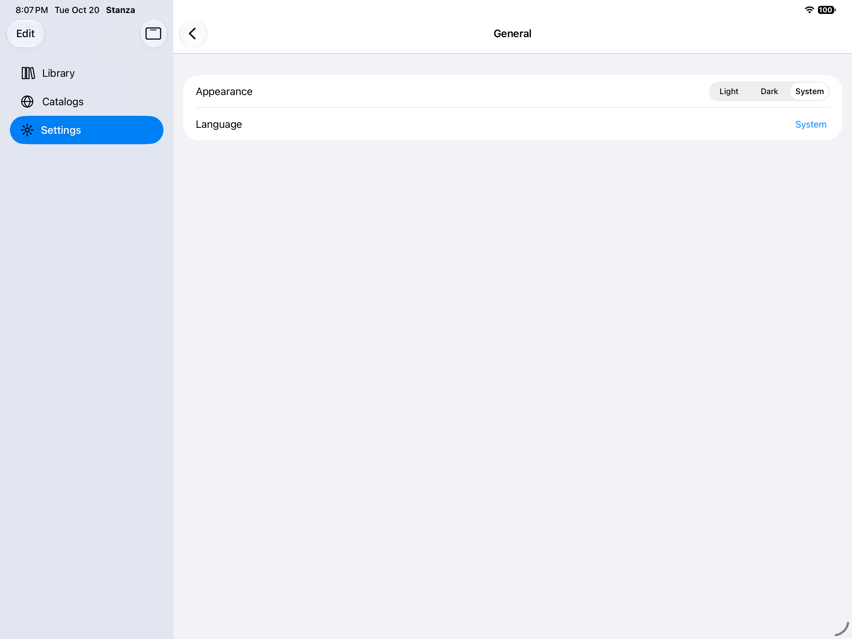 Navigation Settled, iOS iPad