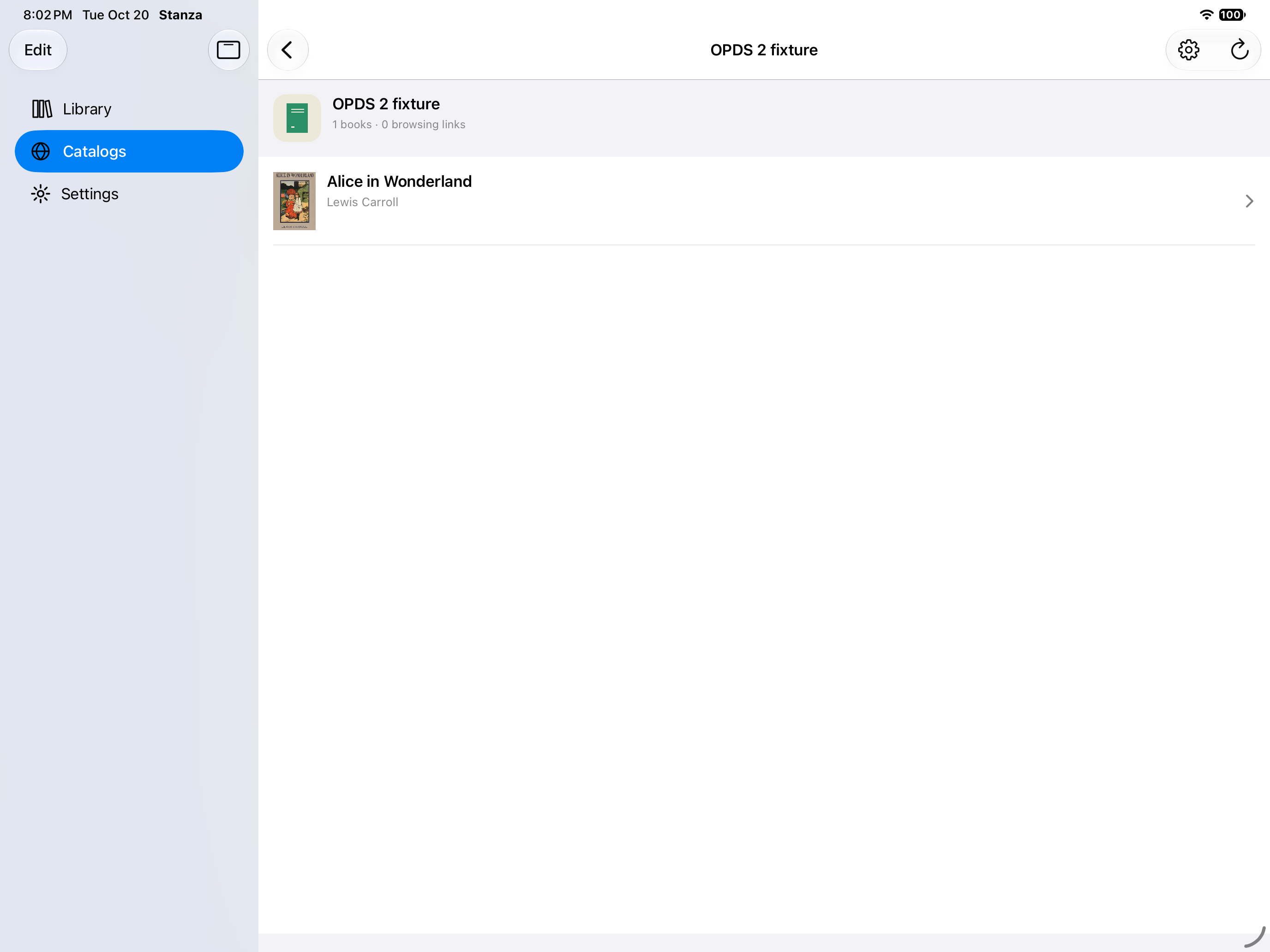 Opds2, iOS iPad