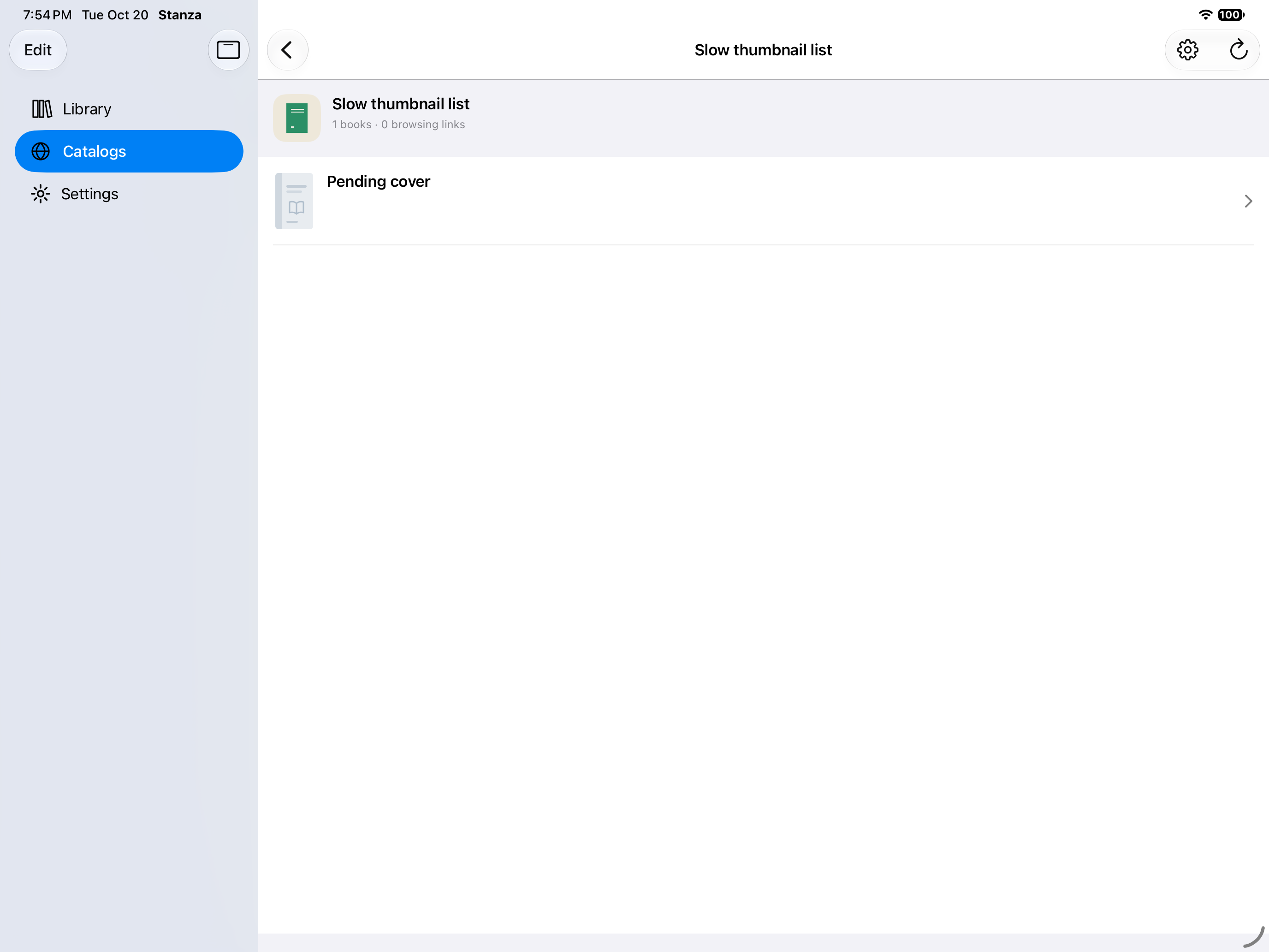 Pending Thumbnail, iOS iPad