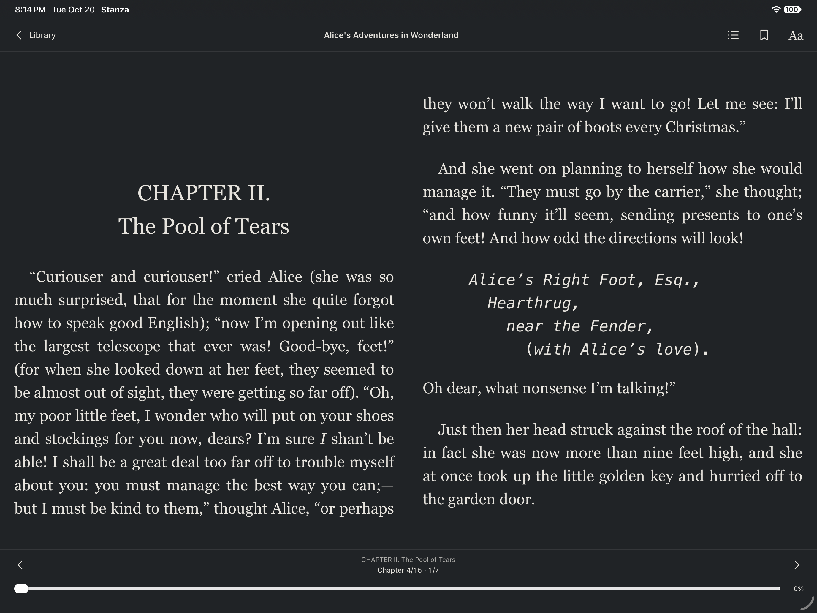 Reader Lazy Section, iOS iPad