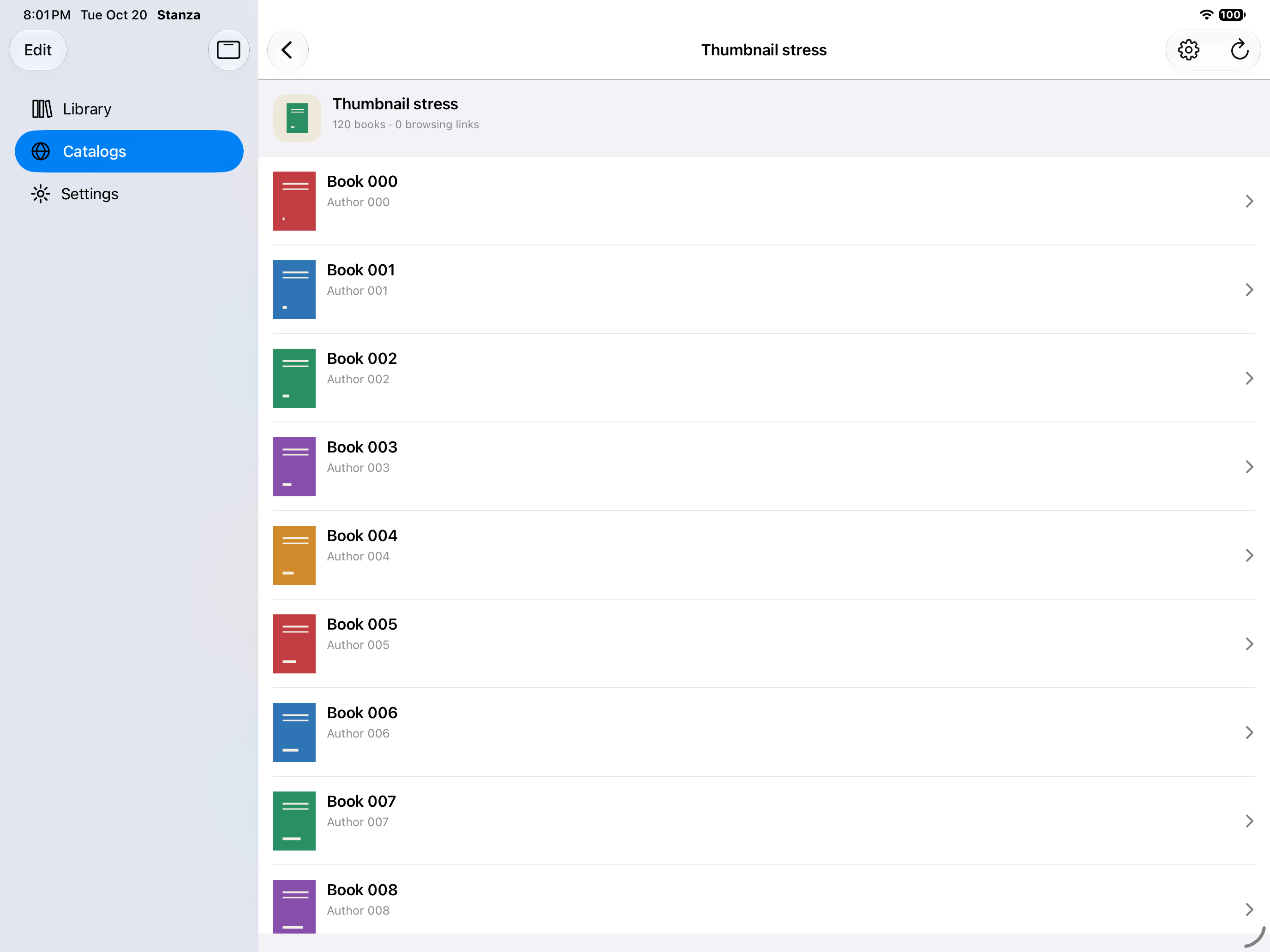 Thumbnails Loaded, iOS iPad