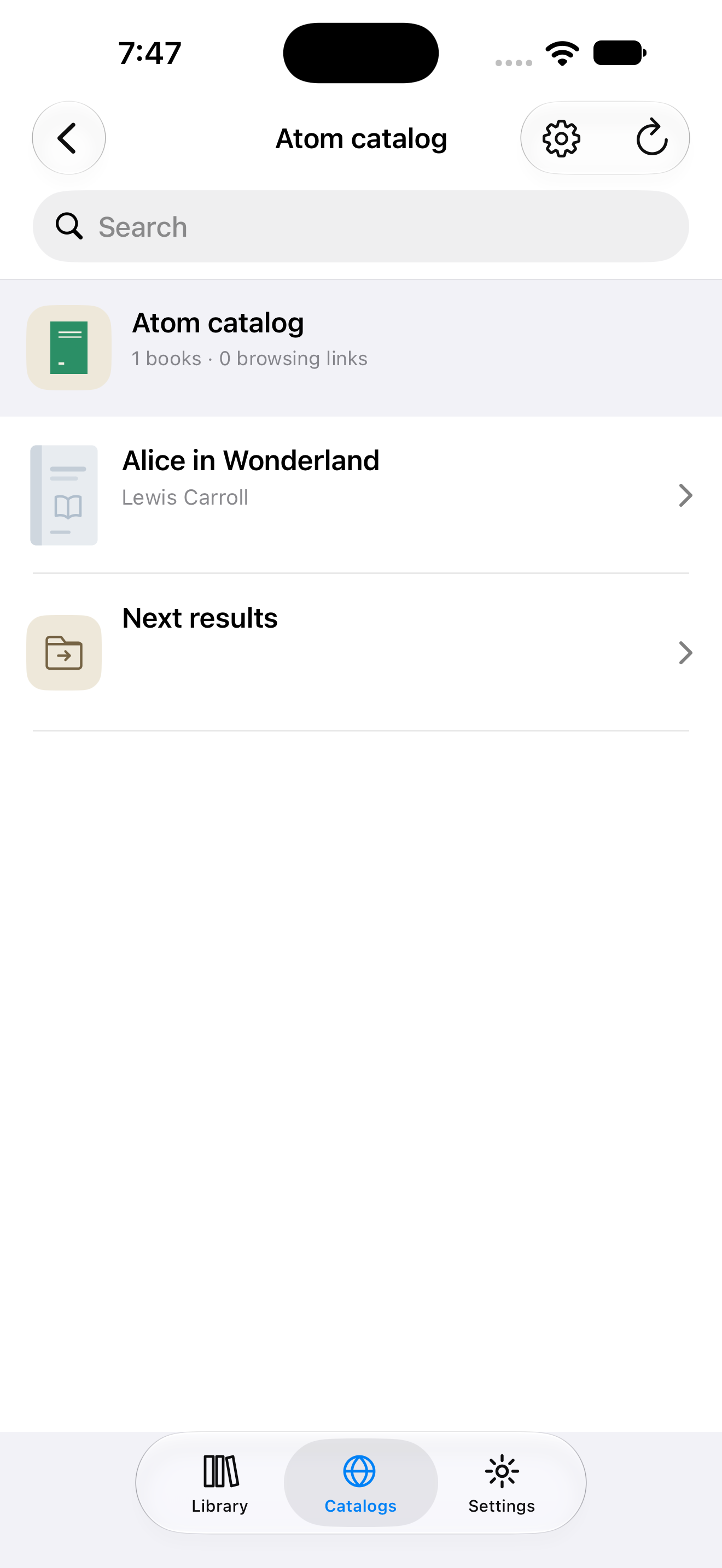 Catalog Atom Cover, iOS UIKit