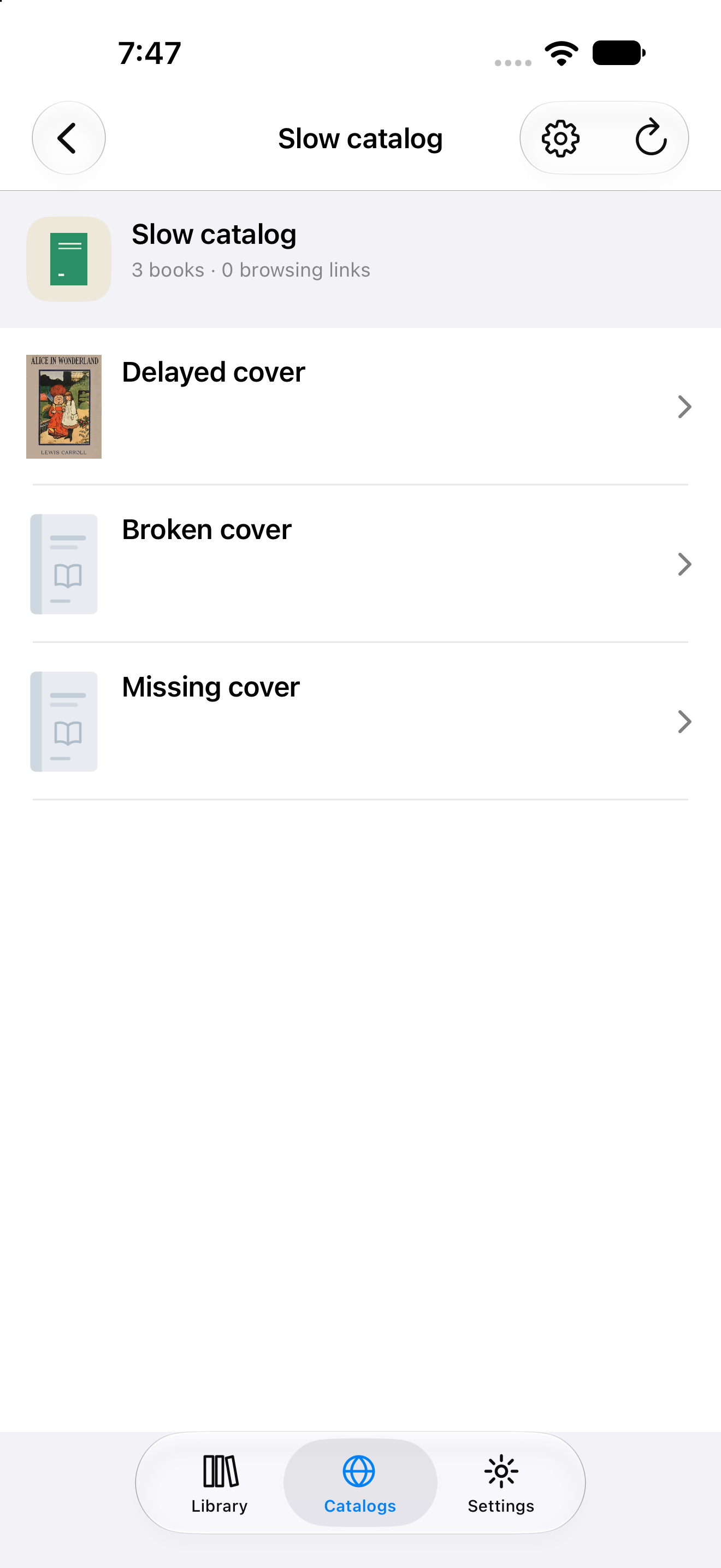 Catalog Covers, iOS UIKit