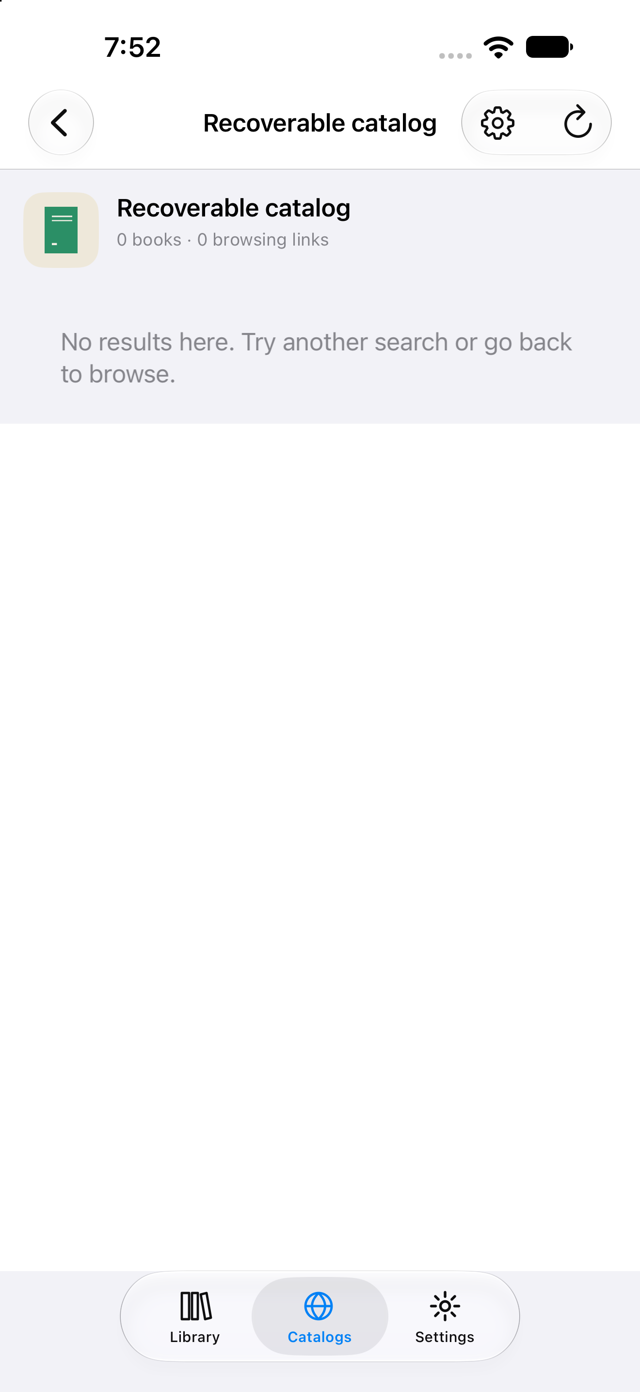 Catalog Recovered, iOS UIKit