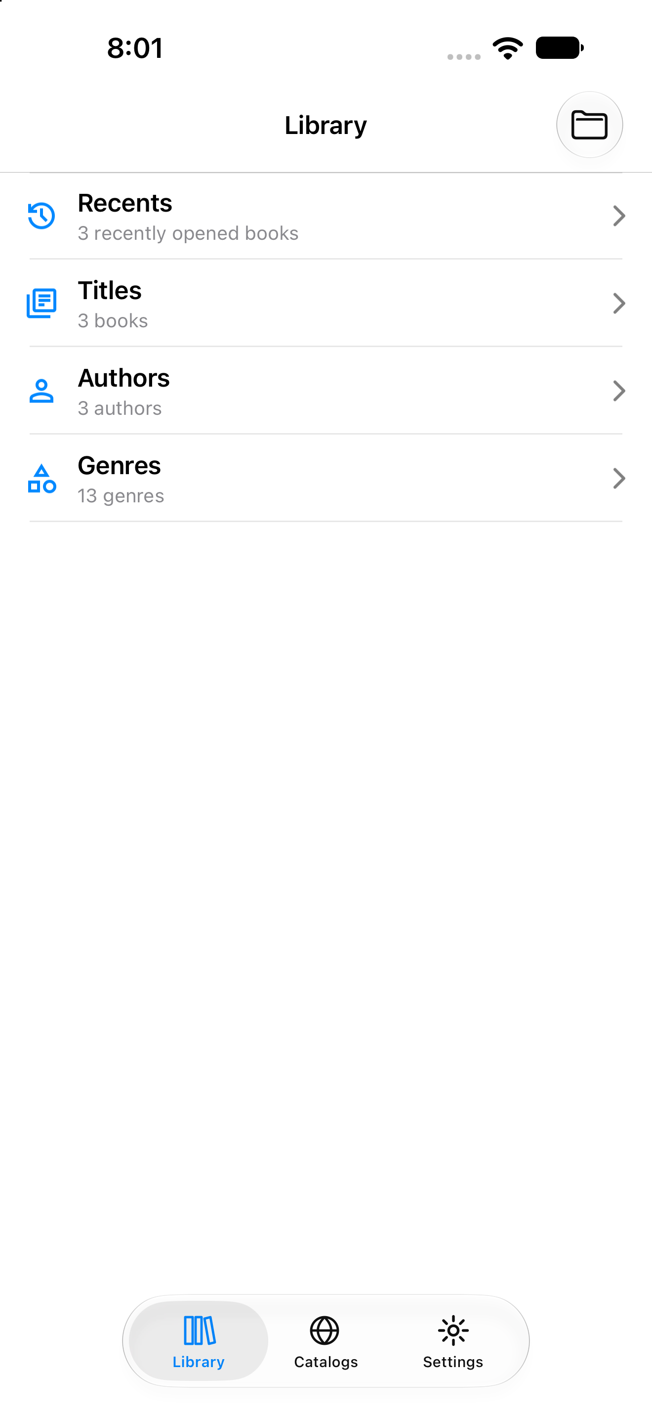 Library Folders, iOS UIKit