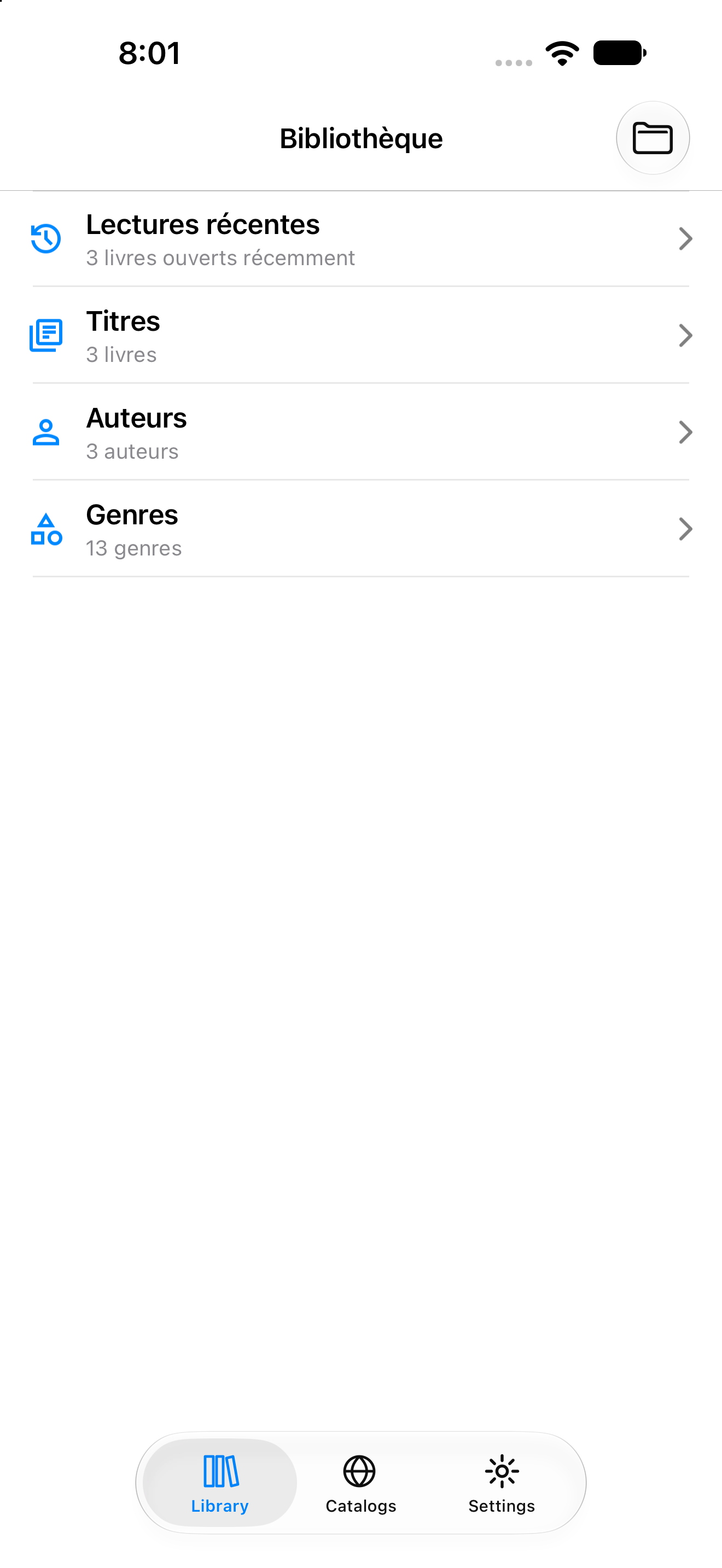 Library French, iOS UIKit