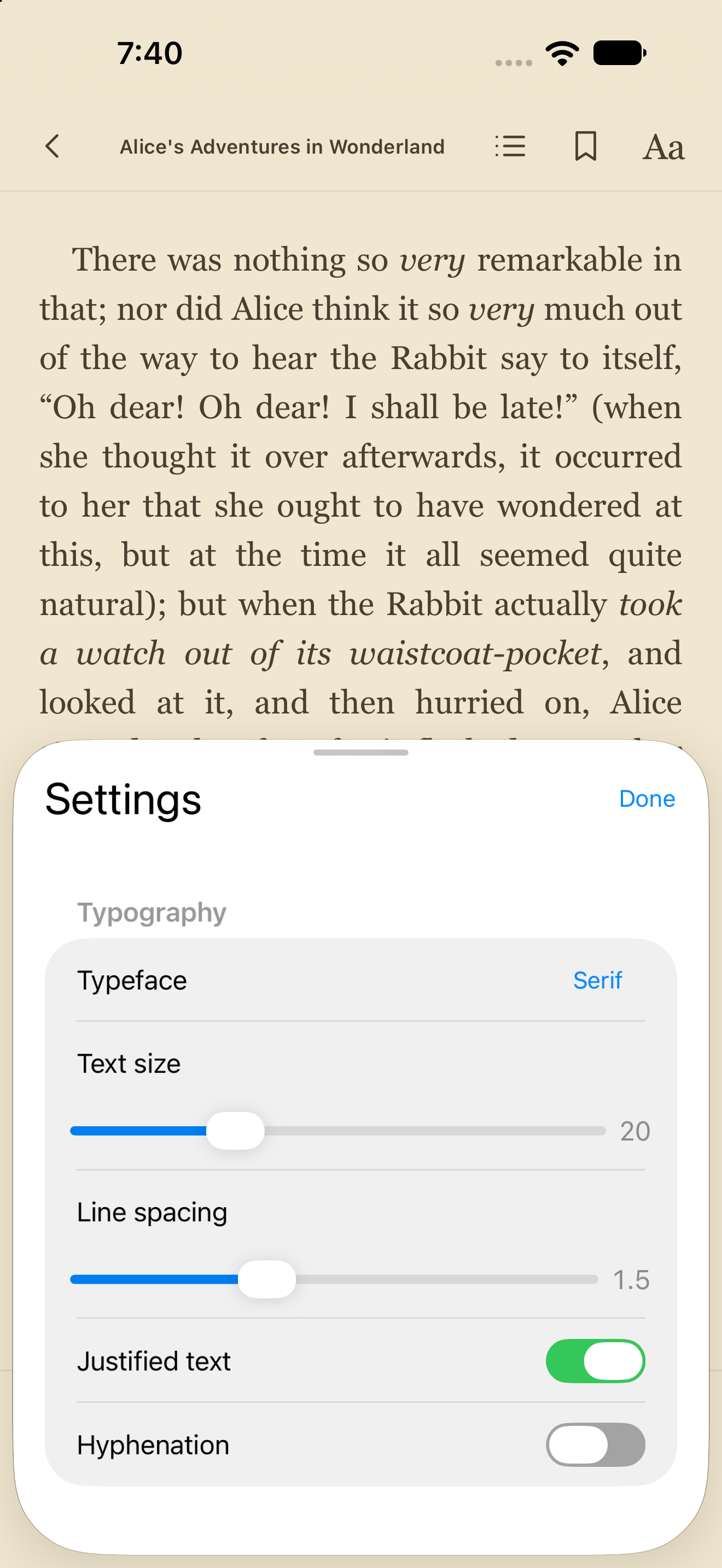 Reader Layout, iOS UIKit