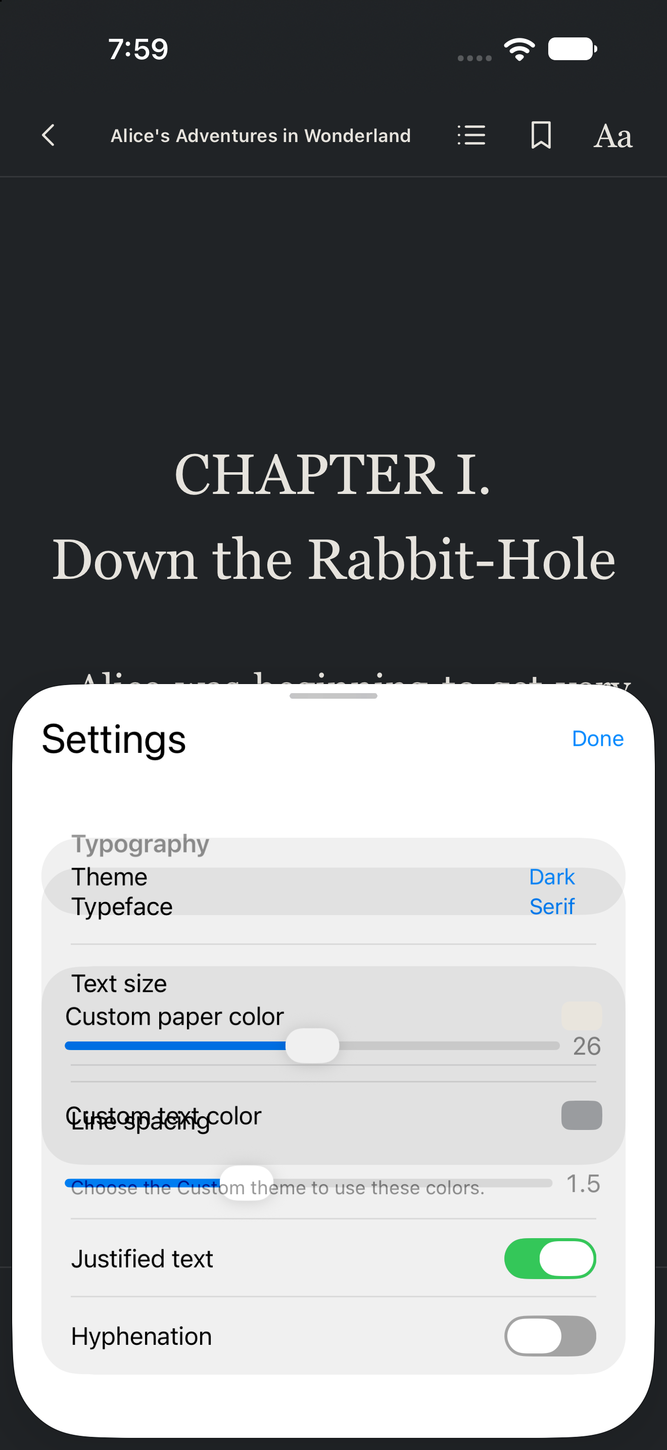 Settings, iOS UIKit