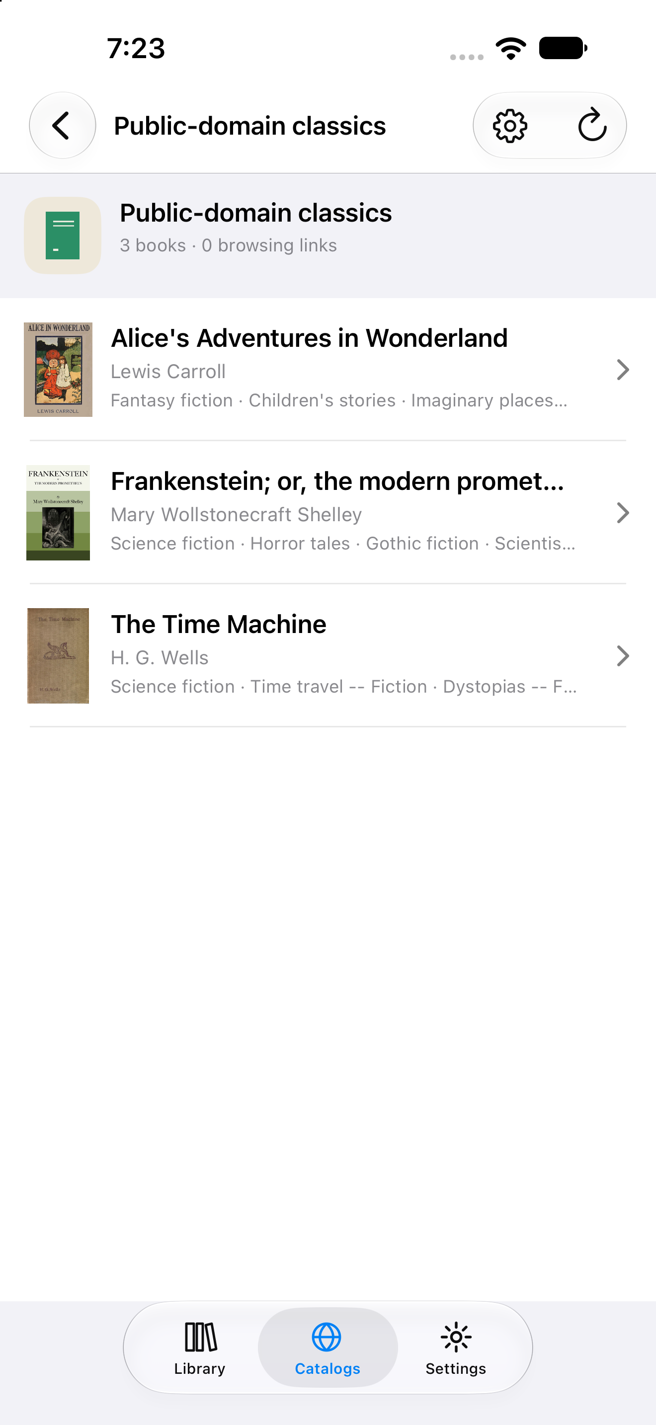 Catalogs, iOS UIKit