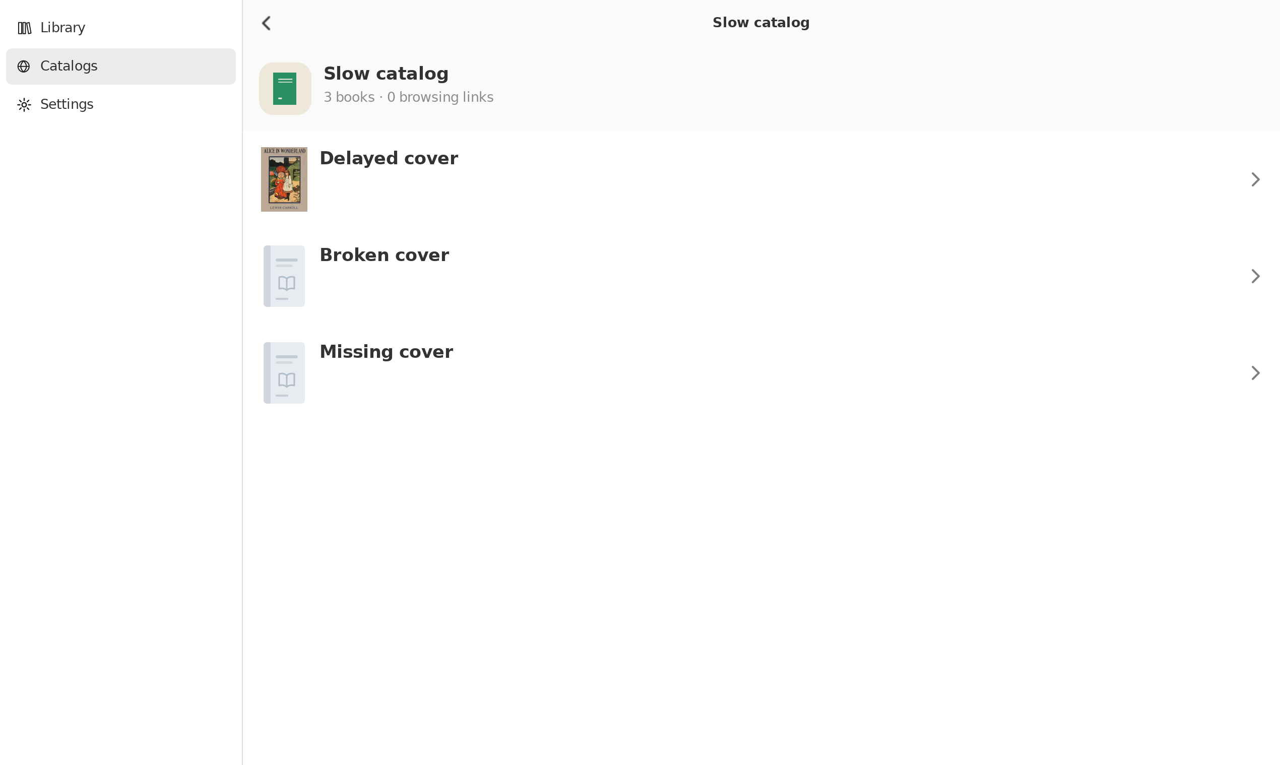 Catalog Covers, Linux GTK 4