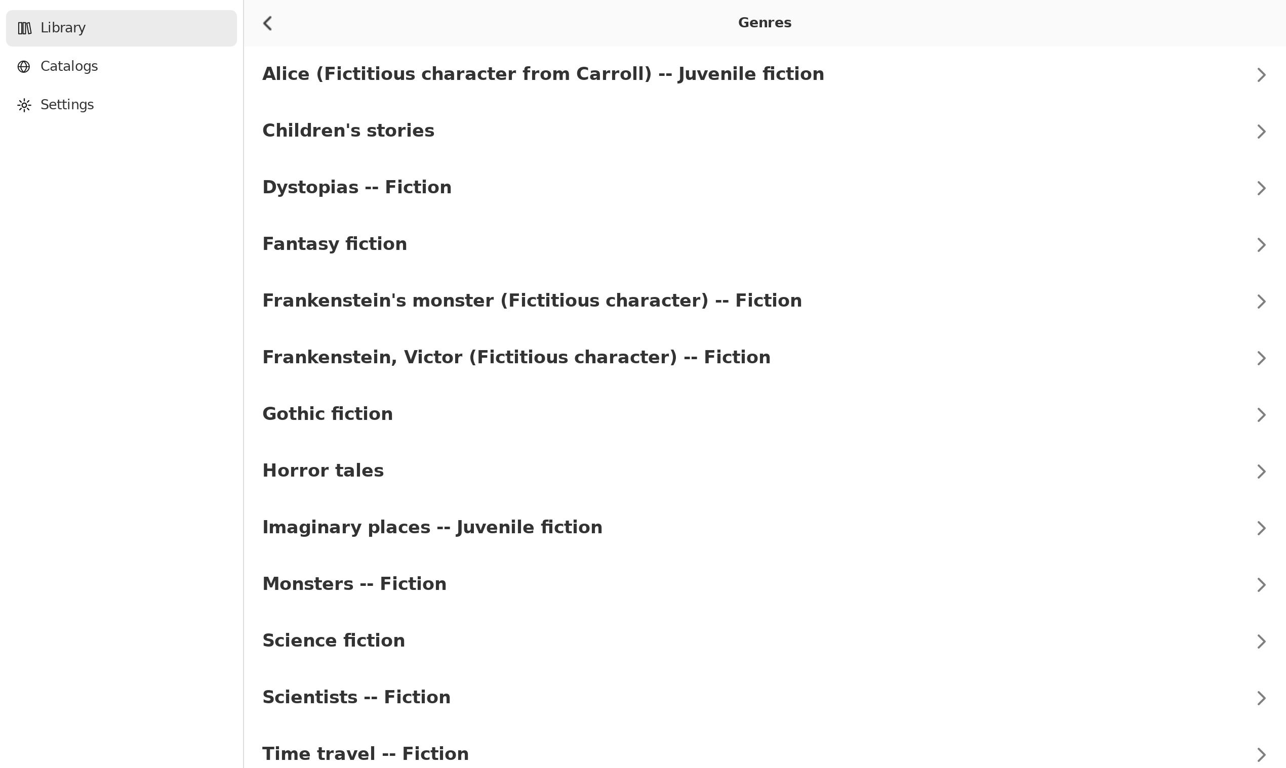 Library Genres, Linux GTK 4