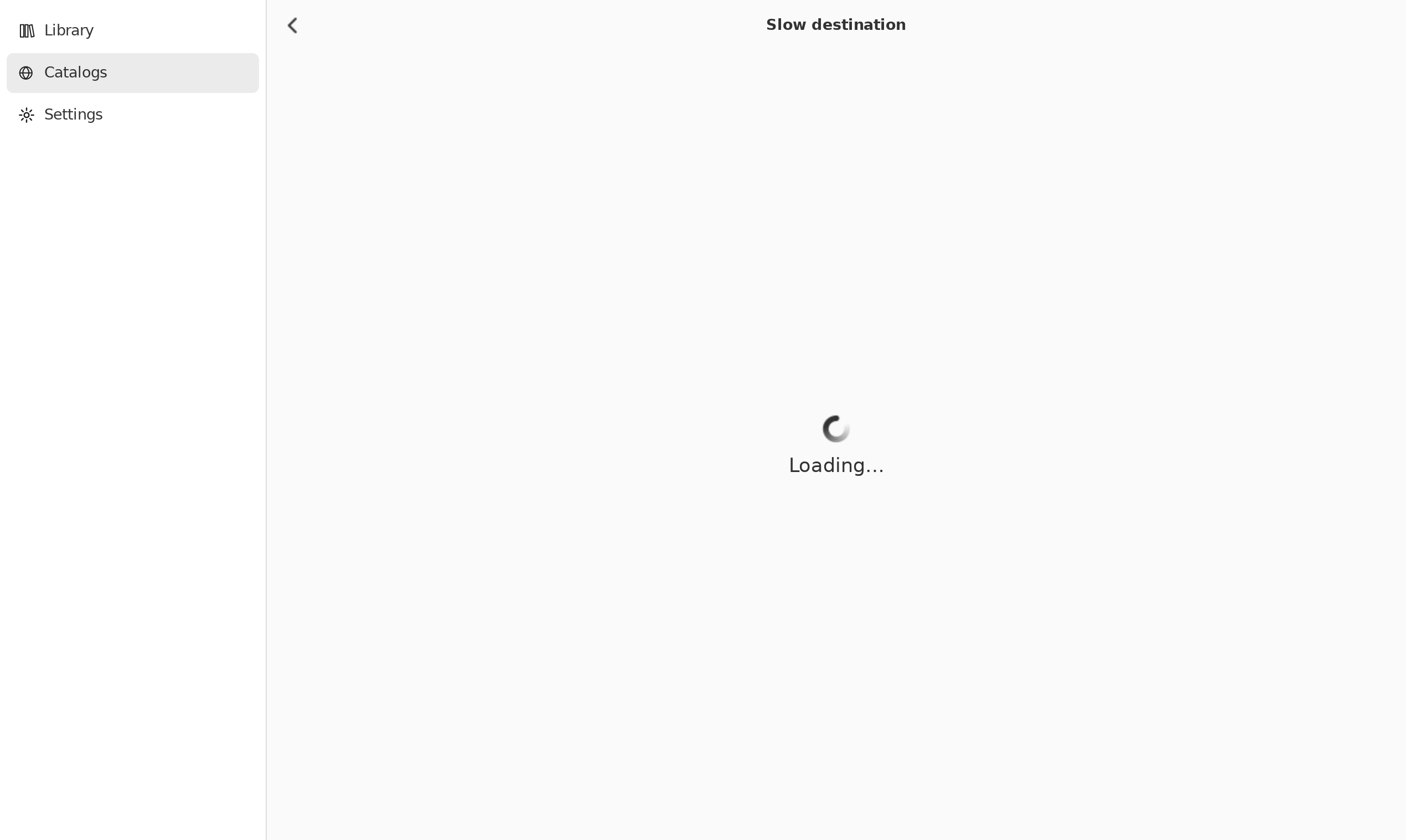 Pushed Loading Destination, Linux GTK 4