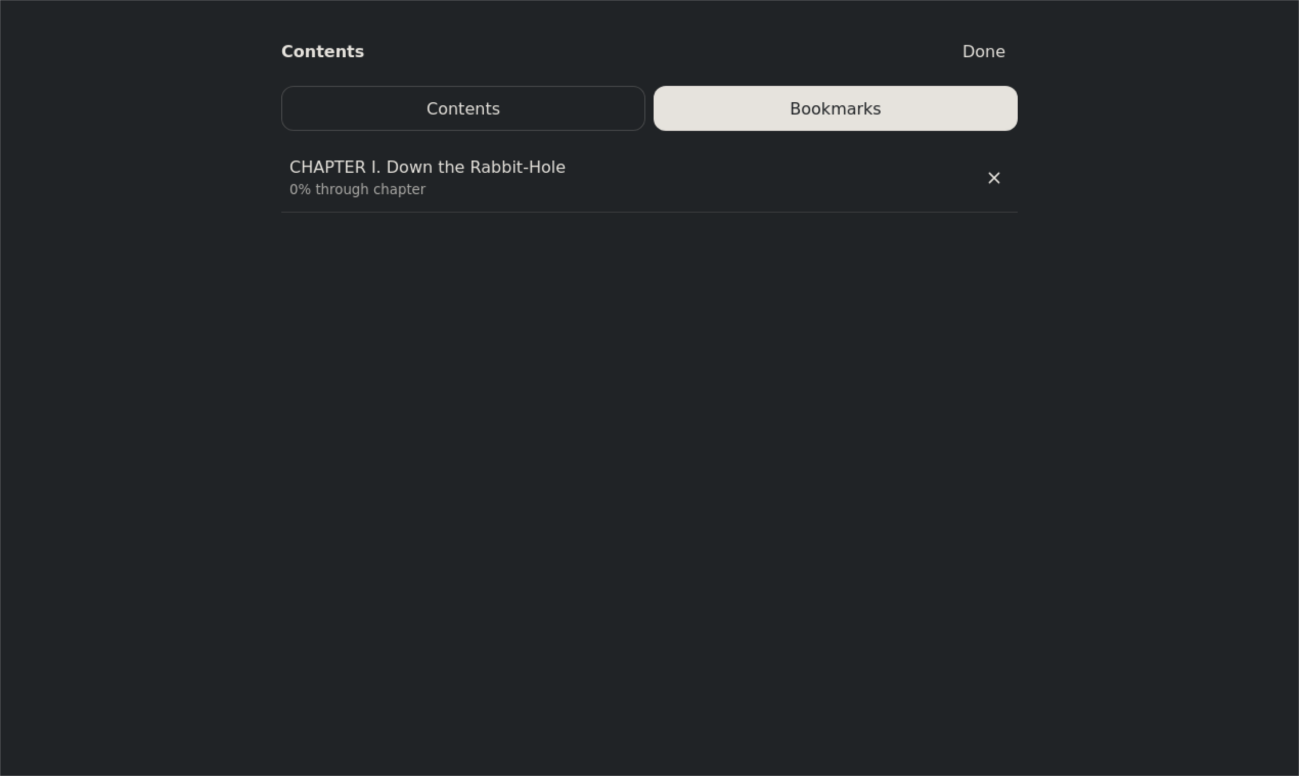 Reader Bookmarks, Linux GTK 4