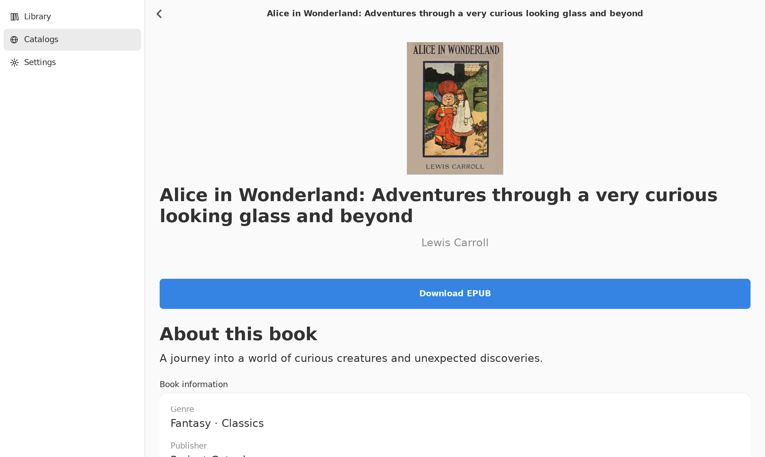Remote Book Overview, Linux GTK 4