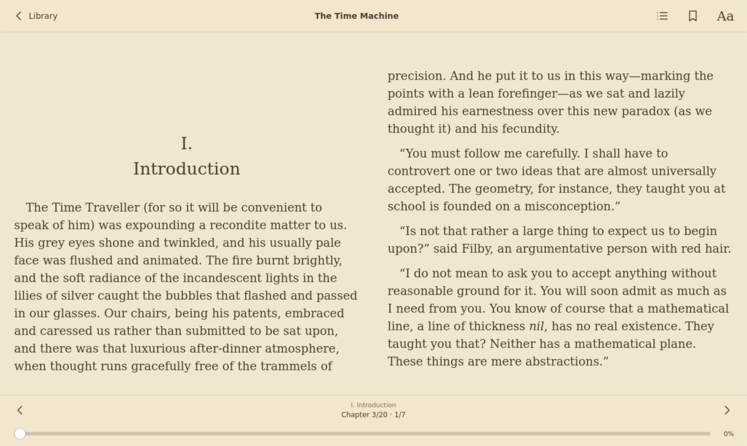 The Time Machine · Read, Linux GTK 4