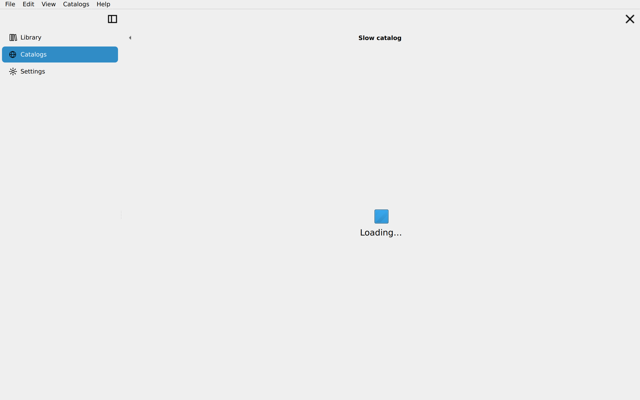 Catalog Loading, Linux Qt 6