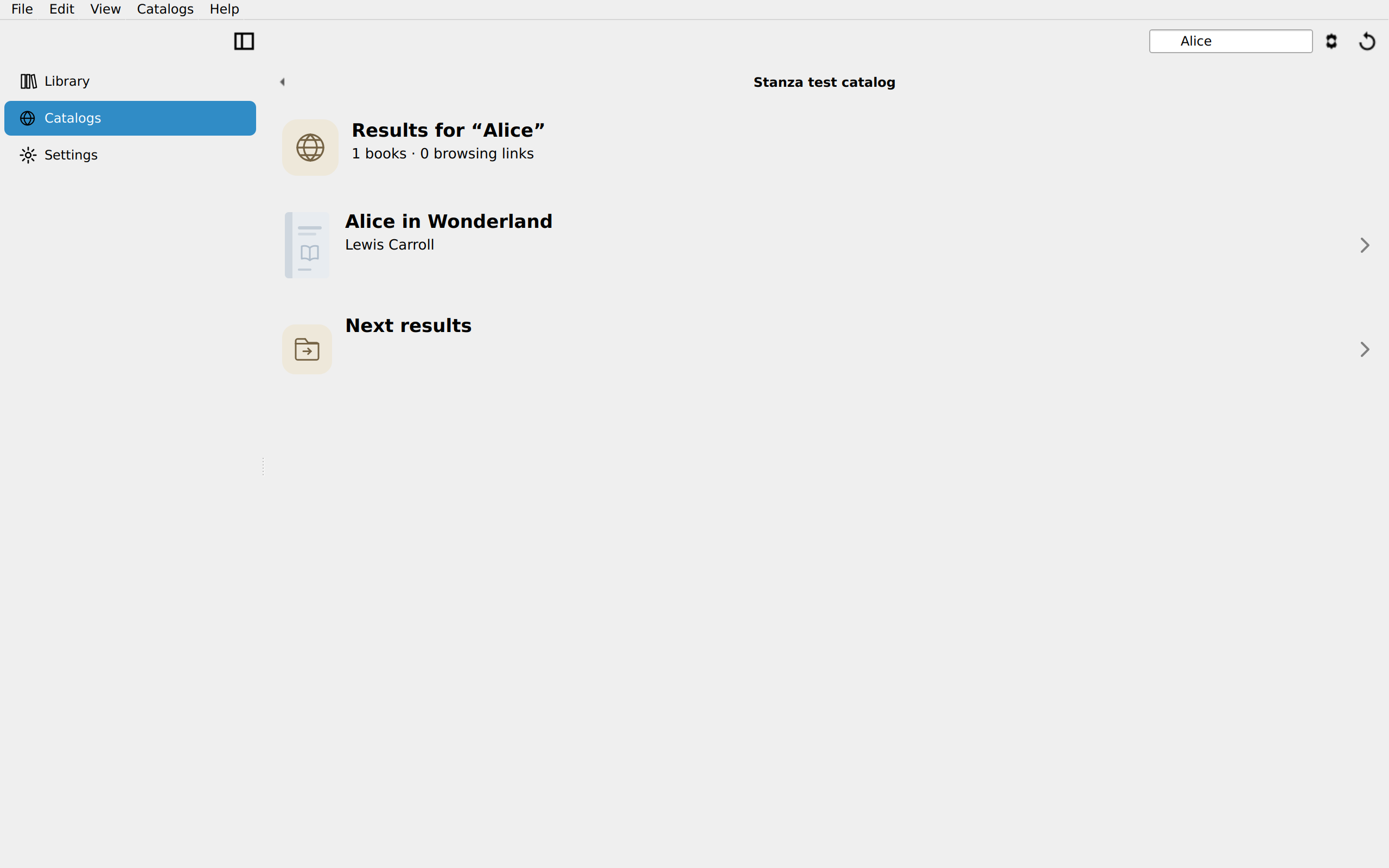 Catalog Search Results, Linux Qt 6