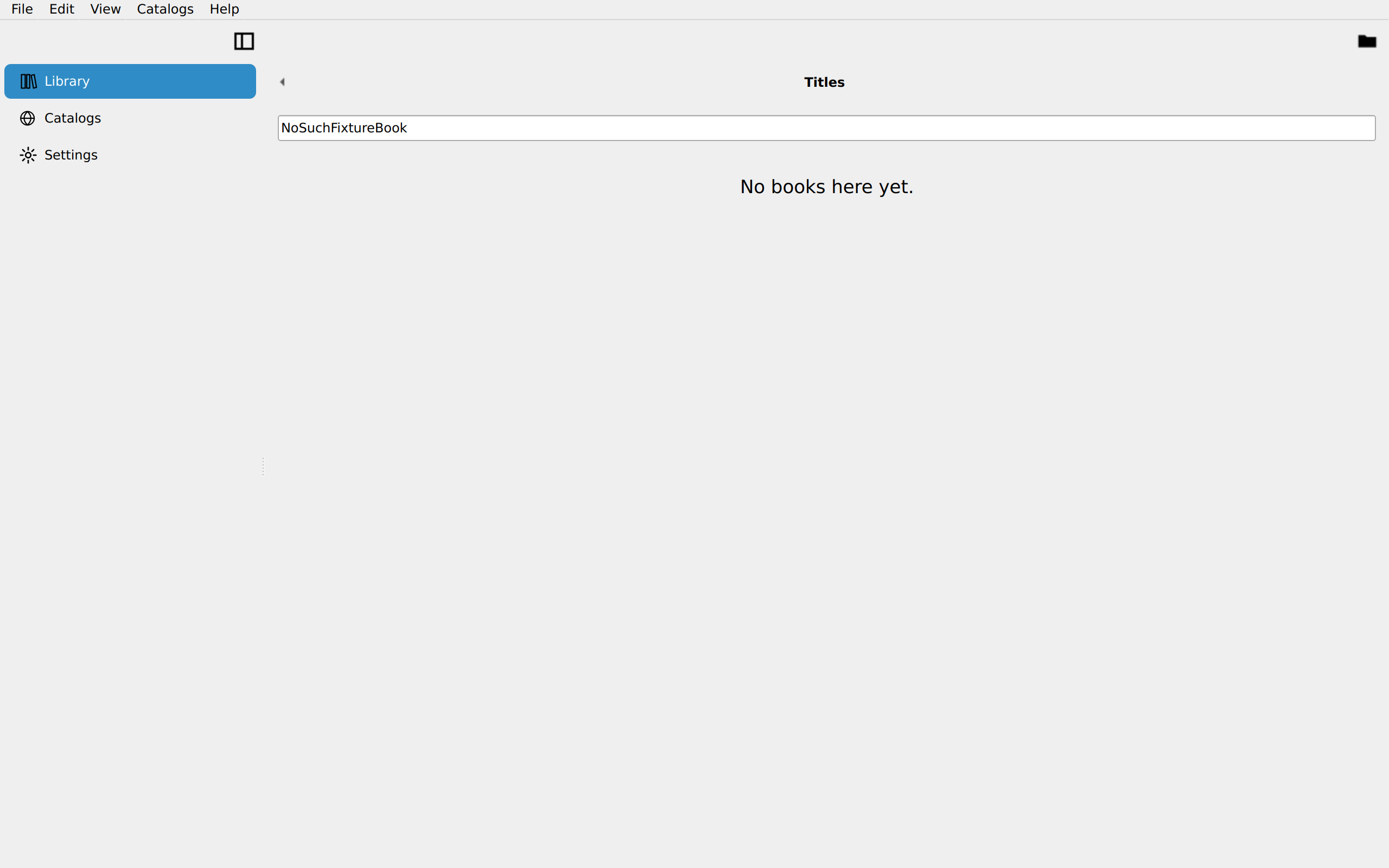 Library Empty Search, Linux Qt 6
