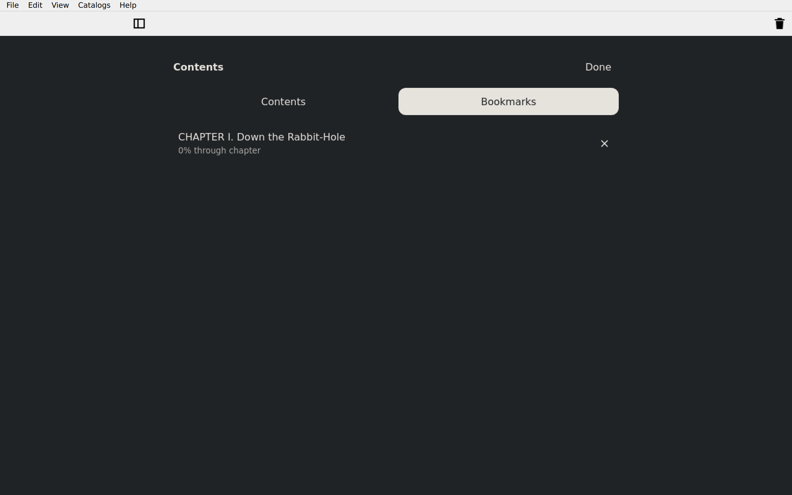 Reader Bookmarks, Linux Qt 6