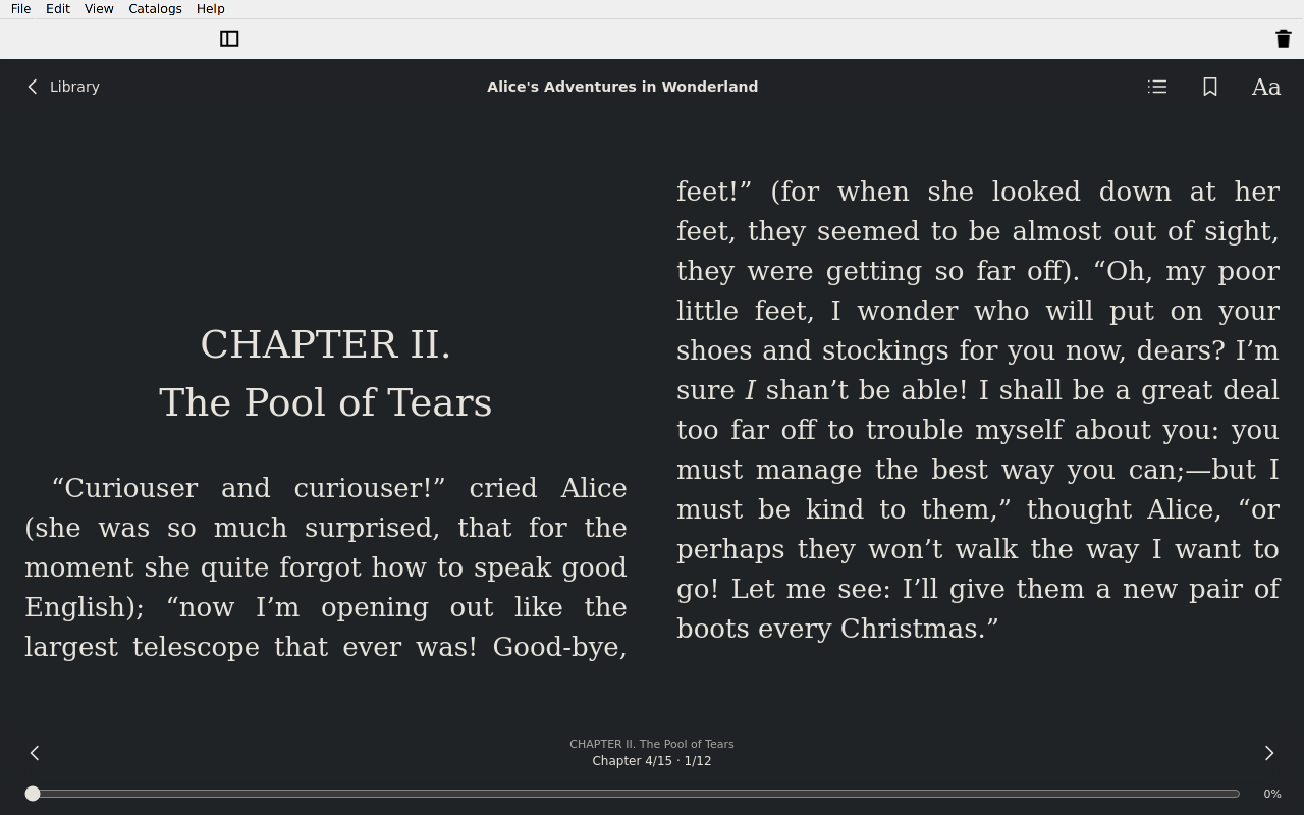 Reader Lazy Section, Linux Qt 6