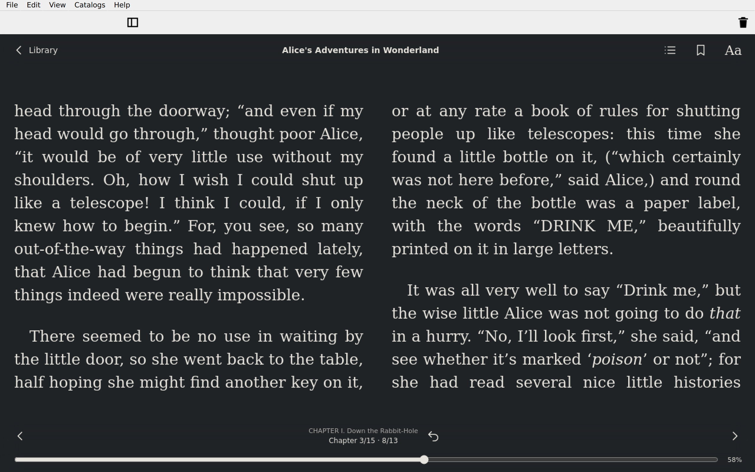 Reader Position Controls, Linux Qt 6