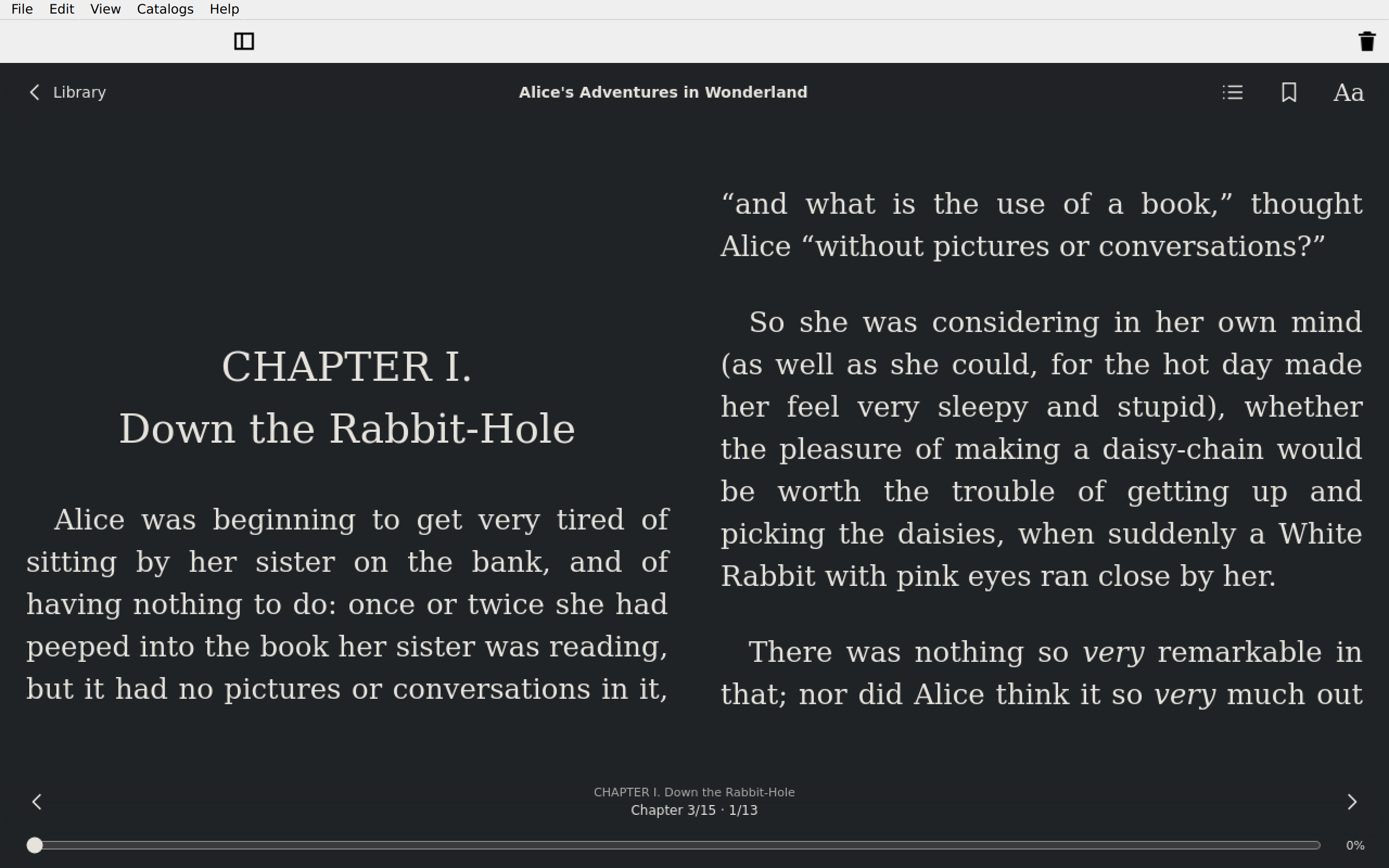 Reader Safe Area First Page, Linux Qt 6