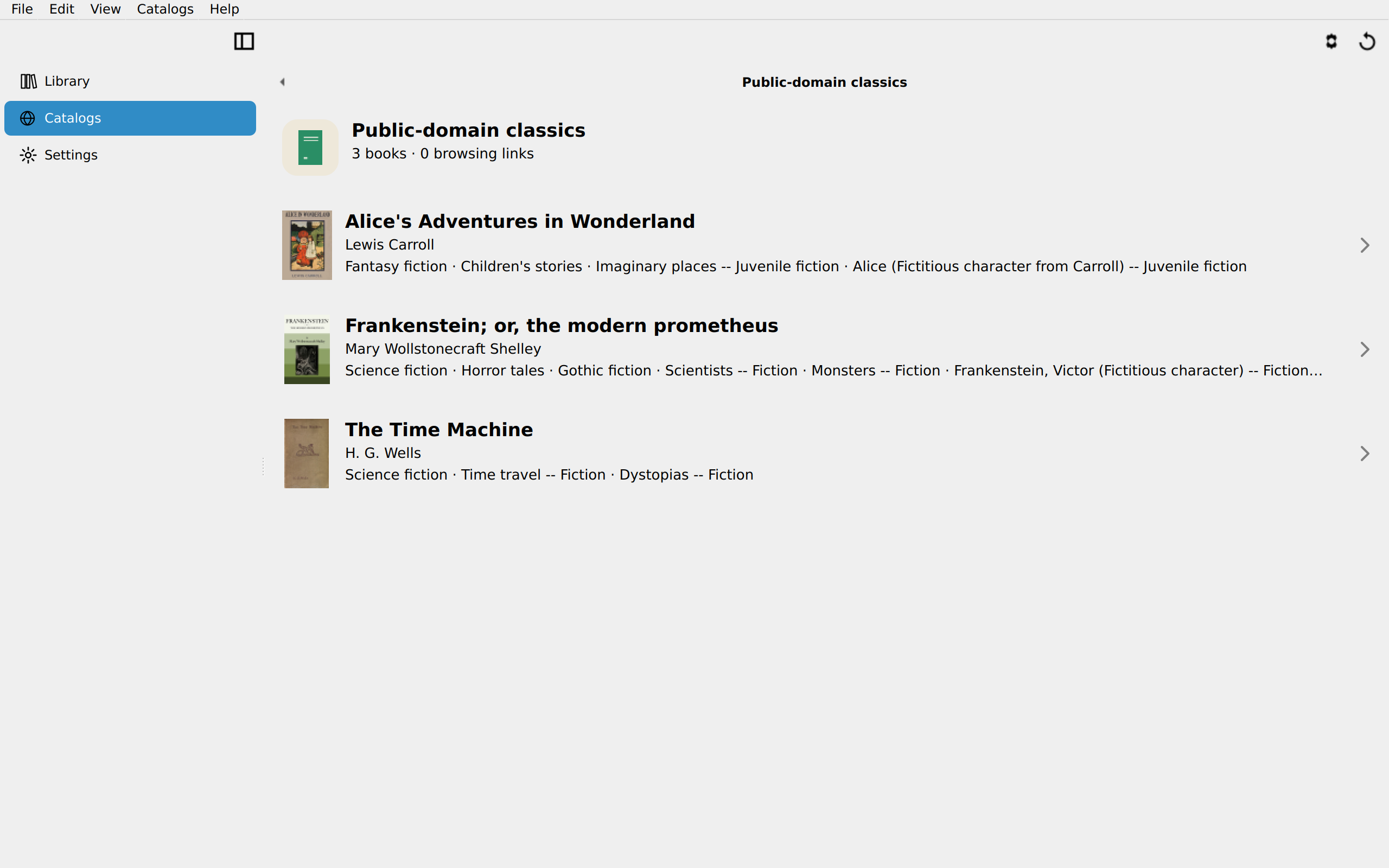 Catalogs, Linux Qt 6