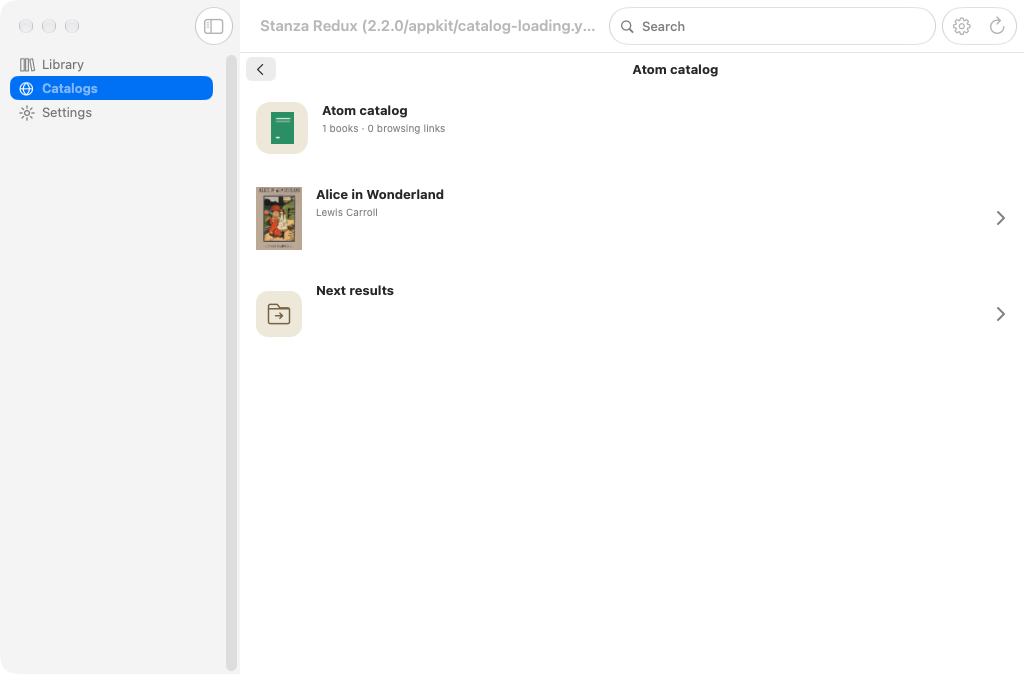 Catalog Atom Cover, macOS AppKit