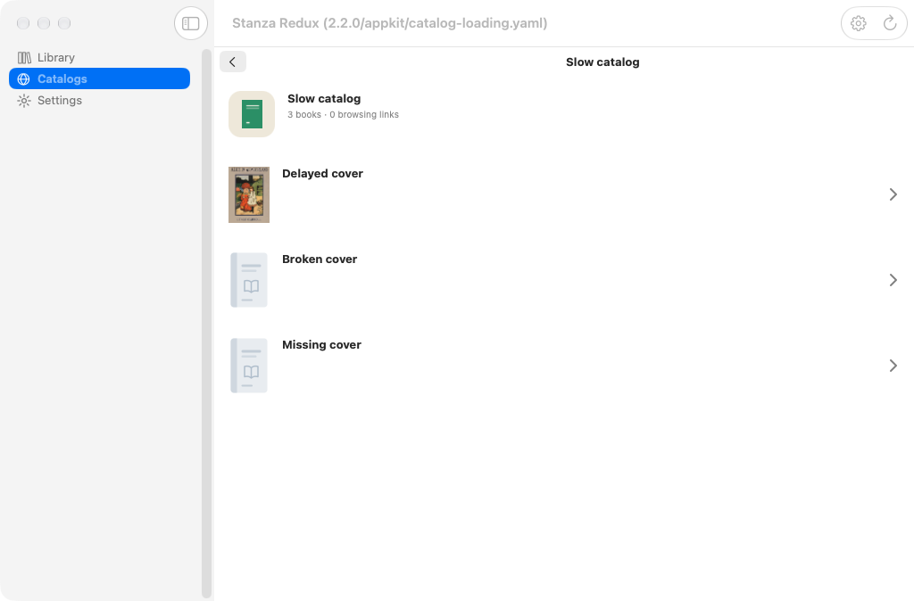 Catalog Covers, macOS AppKit