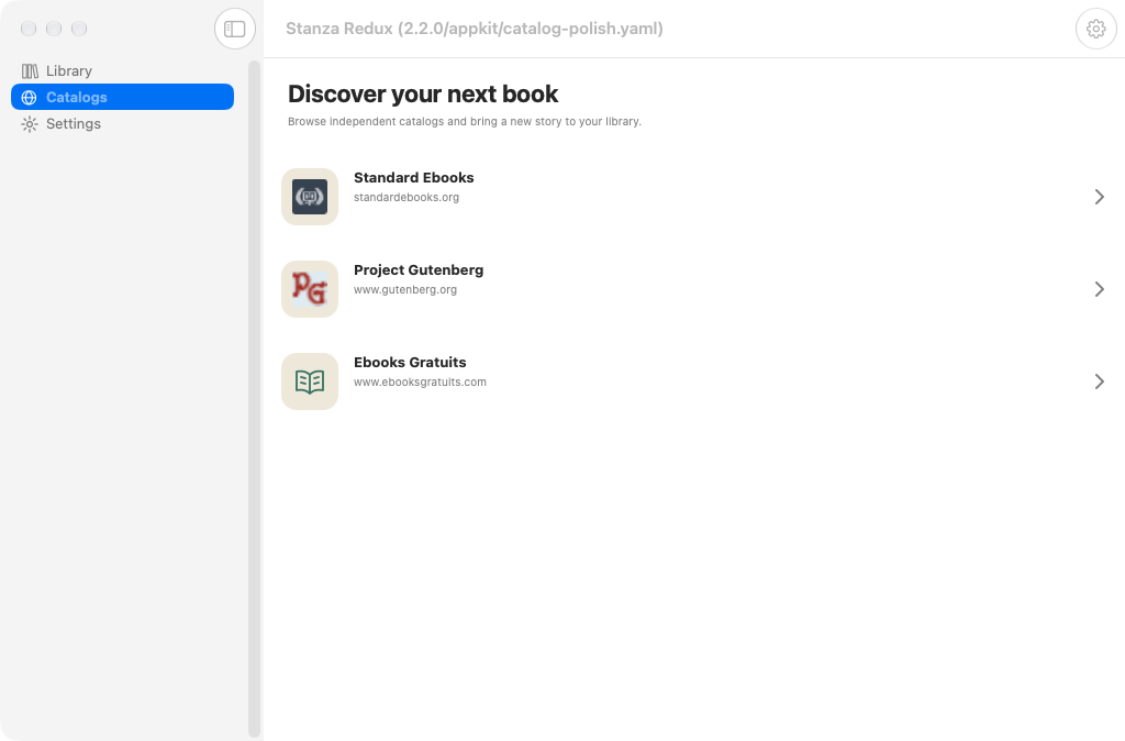 Catalog Discovery, macOS AppKit