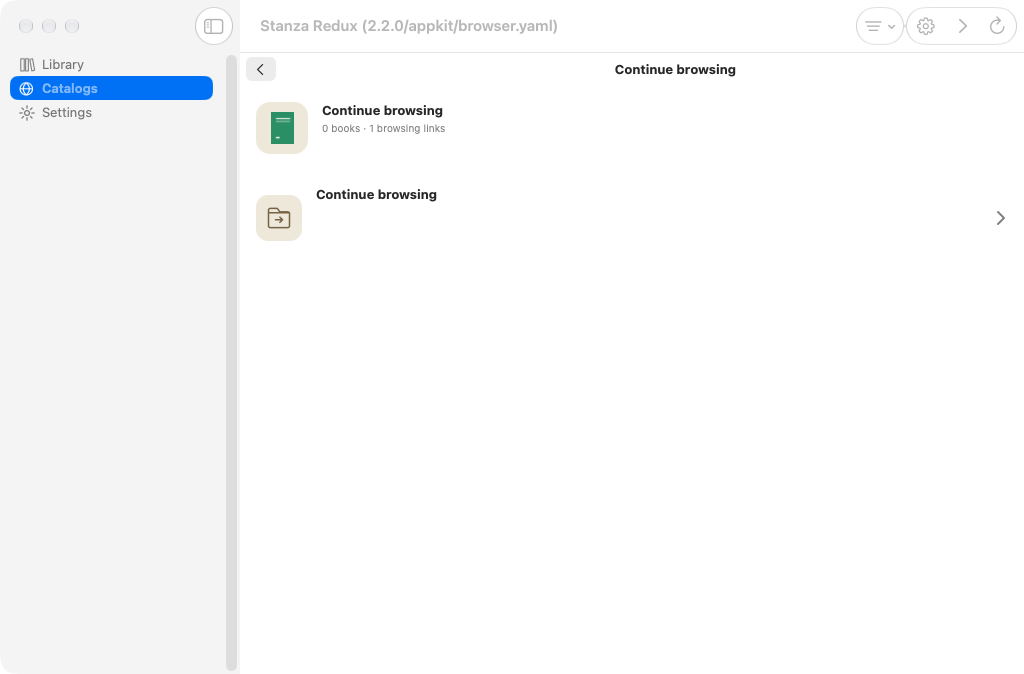 Catalog Facets, macOS AppKit