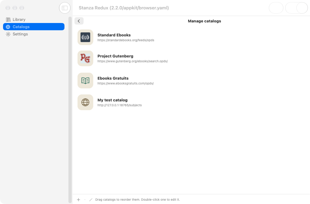 Catalog Management, macOS AppKit