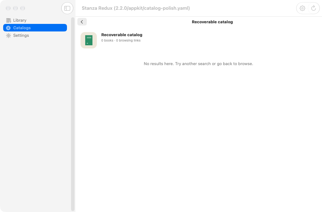 Catalog Recovered, macOS AppKit